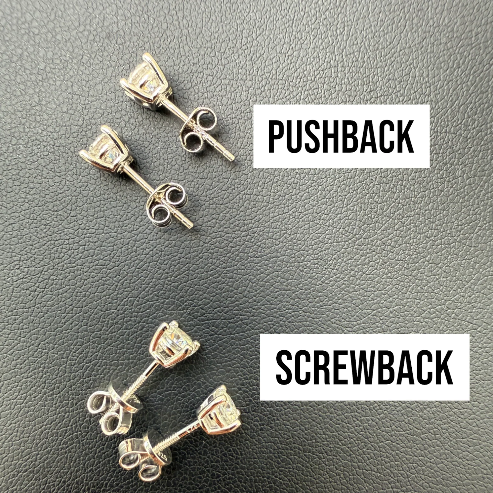 925 Sterling Silver 5mm Moissanite Earrings 1ct TW Studs - Image 9