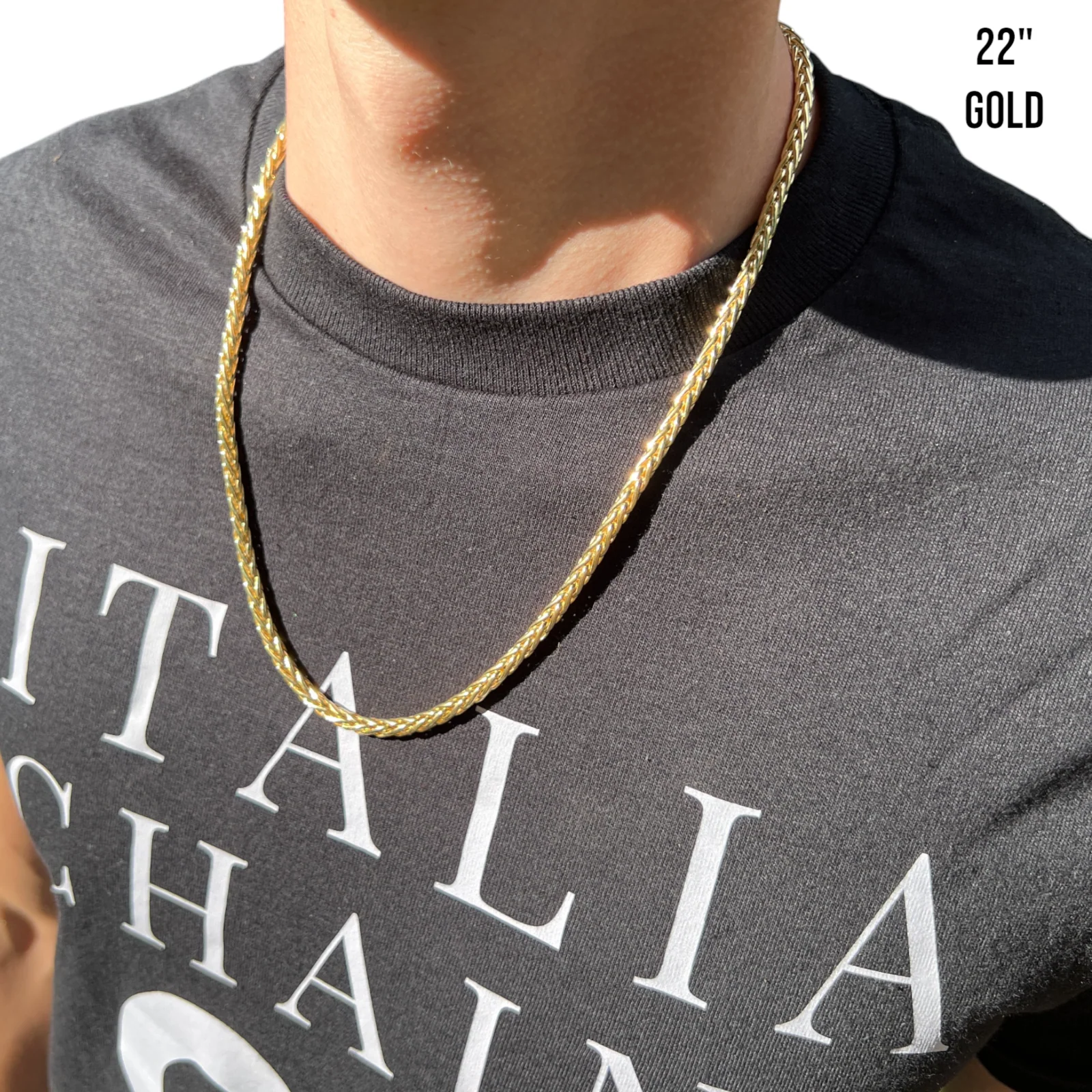 925 Sterling Silver 5mm Wheat Chain Necklace - Image 15
