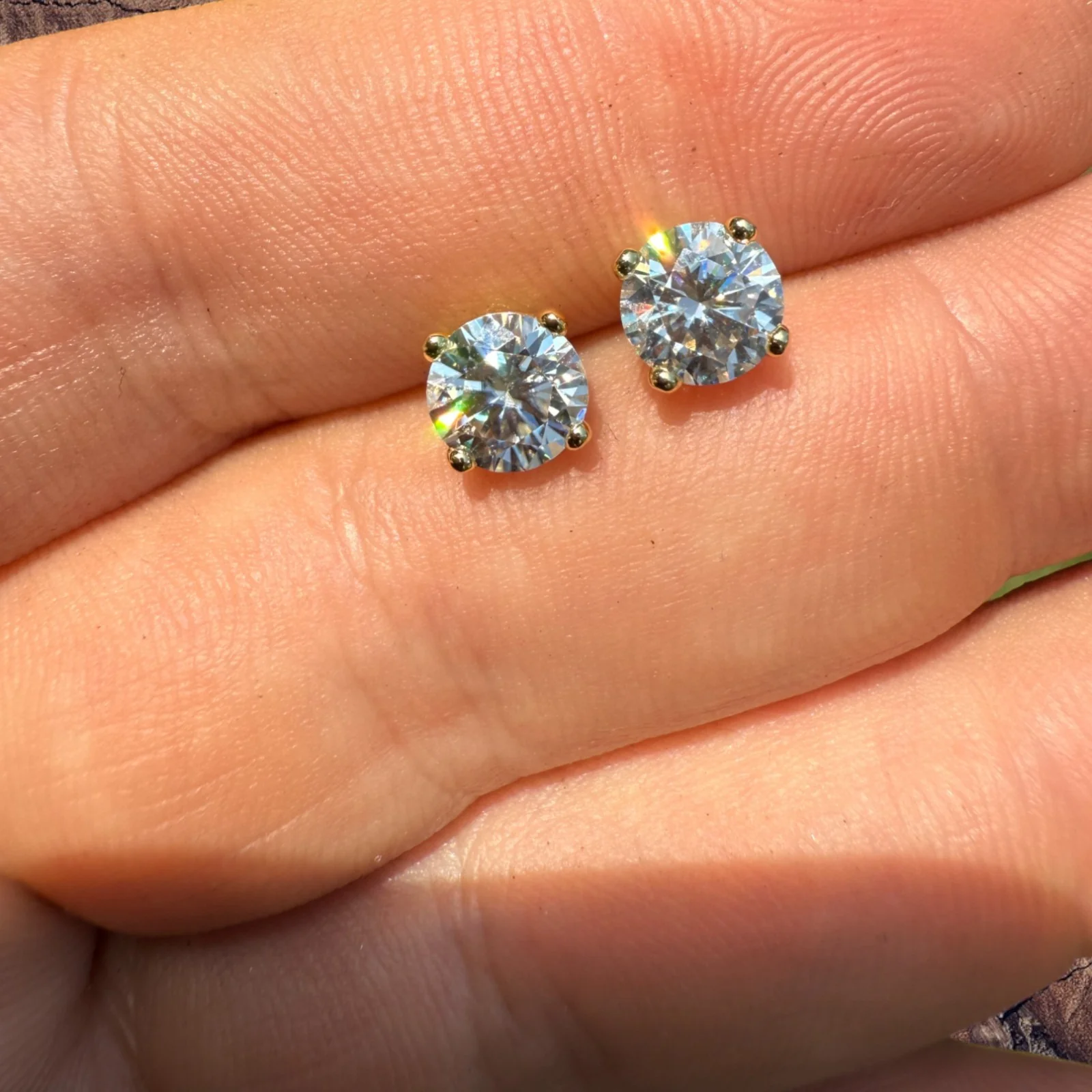 925 Sterling Silver 6.5mm Moissanite Earrings 2ct TW Studs - Image 11