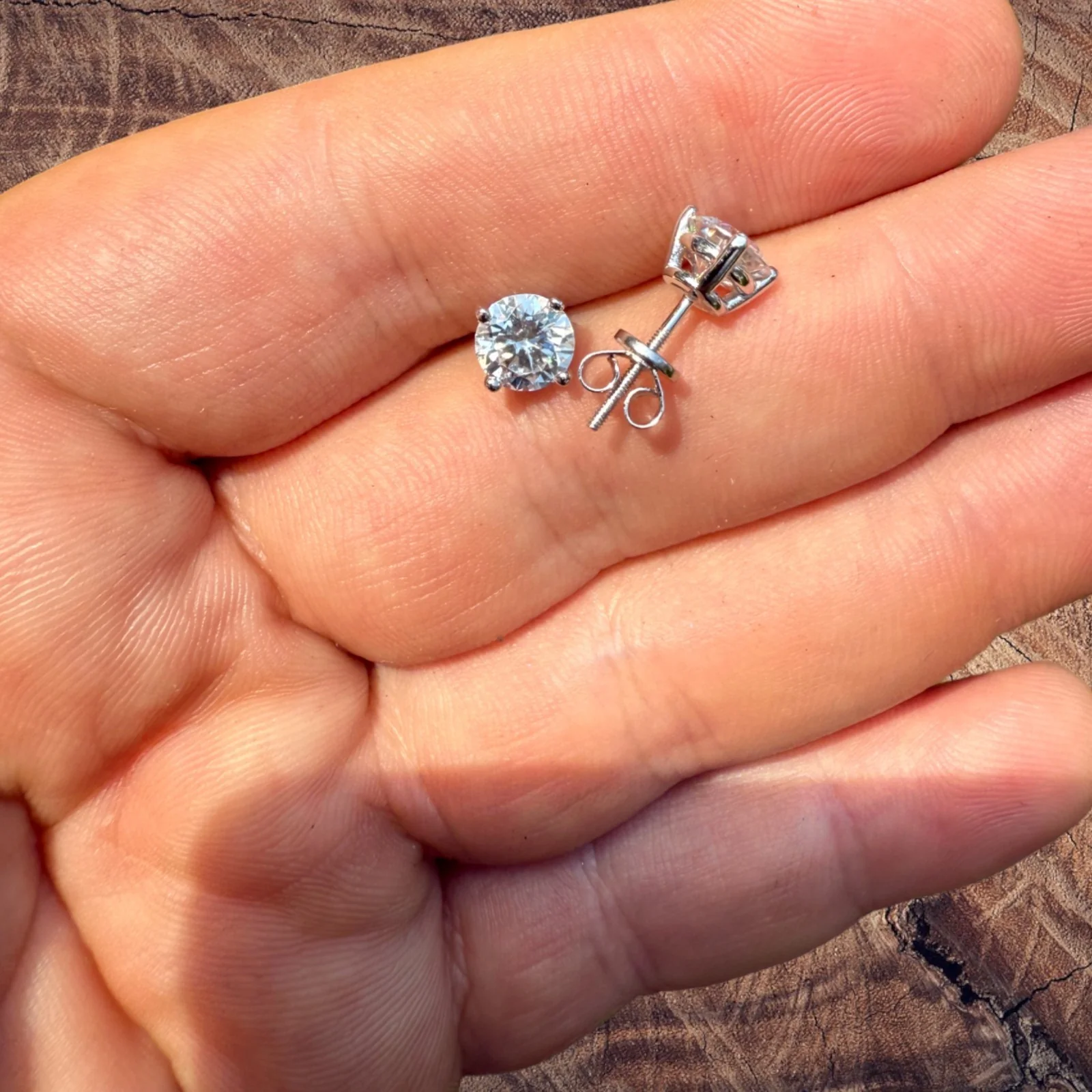 925 Sterling Silver 6.5mm Moissanite Earrings 2ct TW Studs - Image 12