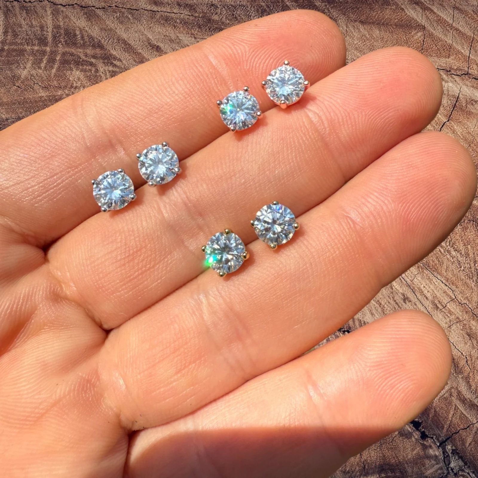 925 Sterling Silver 6.5mm Moissanite Earrings 2ct TW Studs - Image 5