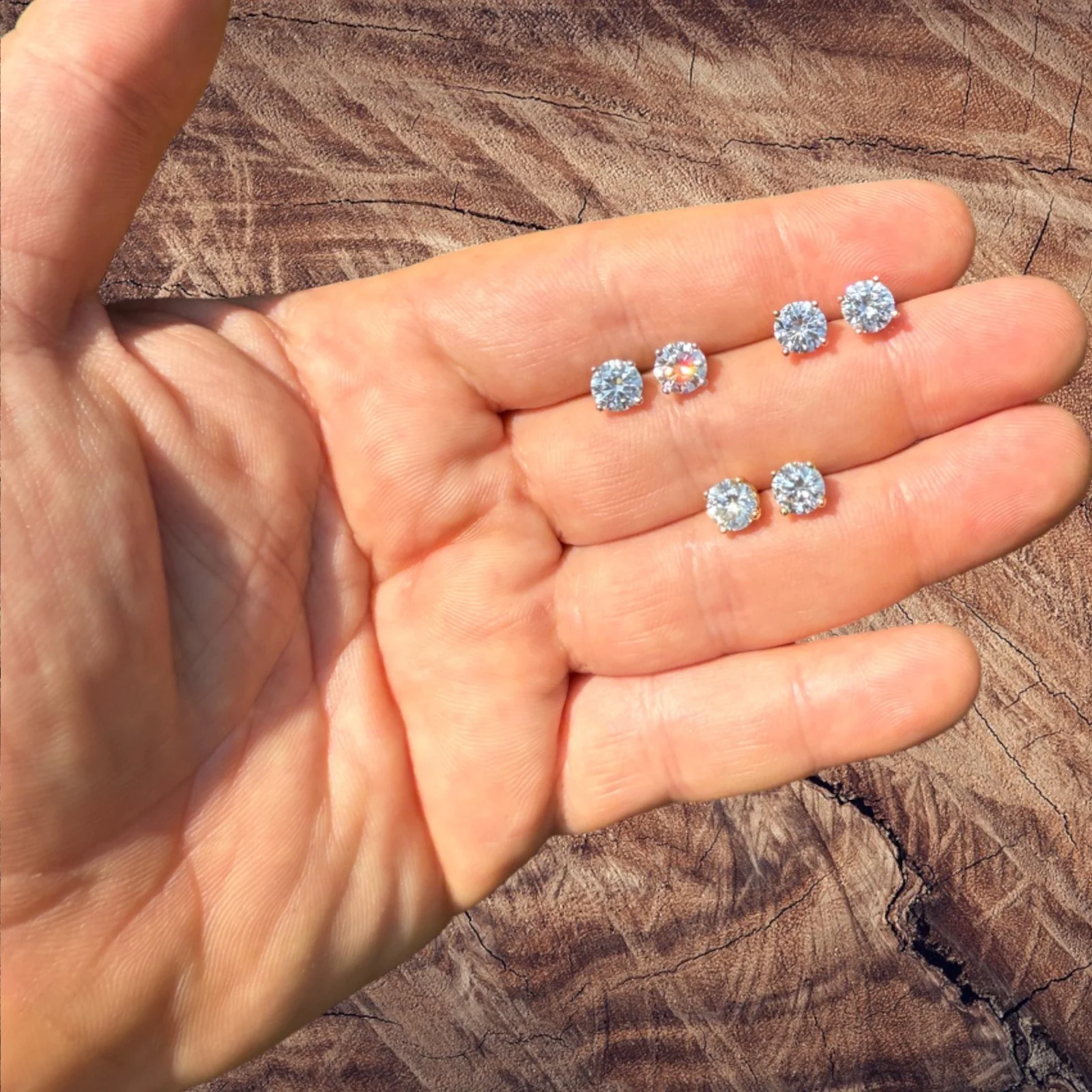 925 Sterling Silver 6.5mm Moissanite Earrings 2ct TW Studs - Image 6