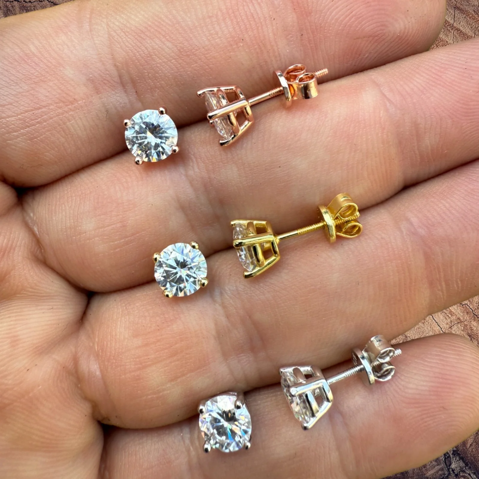 925 Sterling Silver 6.5mm Moissanite Earrings 2ct TW Studs - Image 8