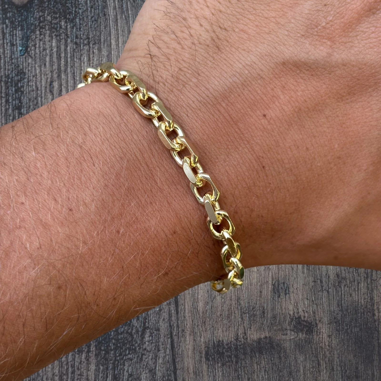 925 Sterling Silver 6mm Anchor Cable Bracelet - Image 21