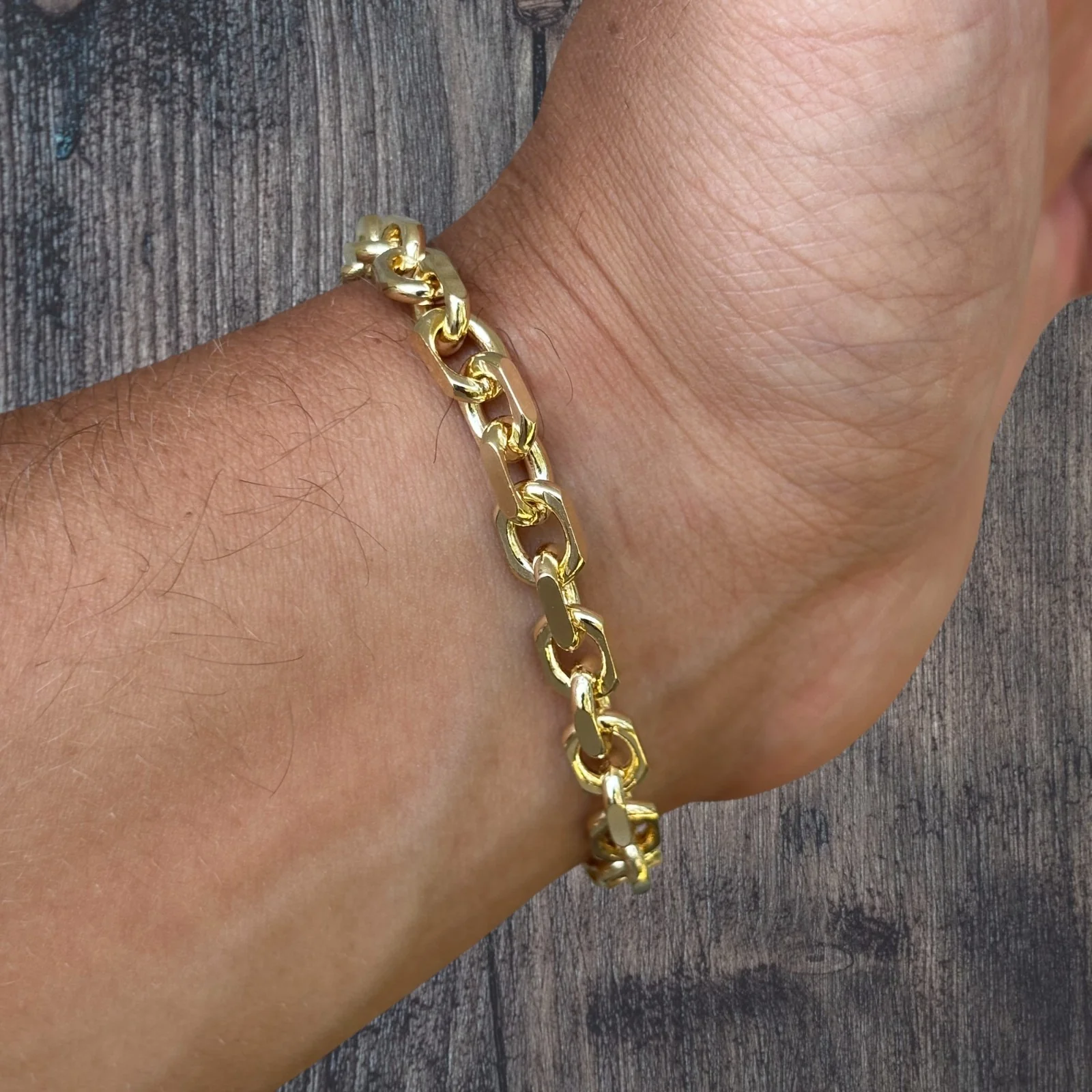 925 Sterling Silver 6mm Anchor Cable Bracelet - Image 23