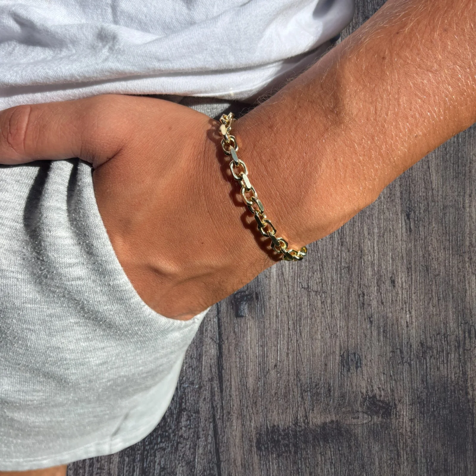 925 Sterling Silver 6mm Anchor Cable Bracelet - Image 24