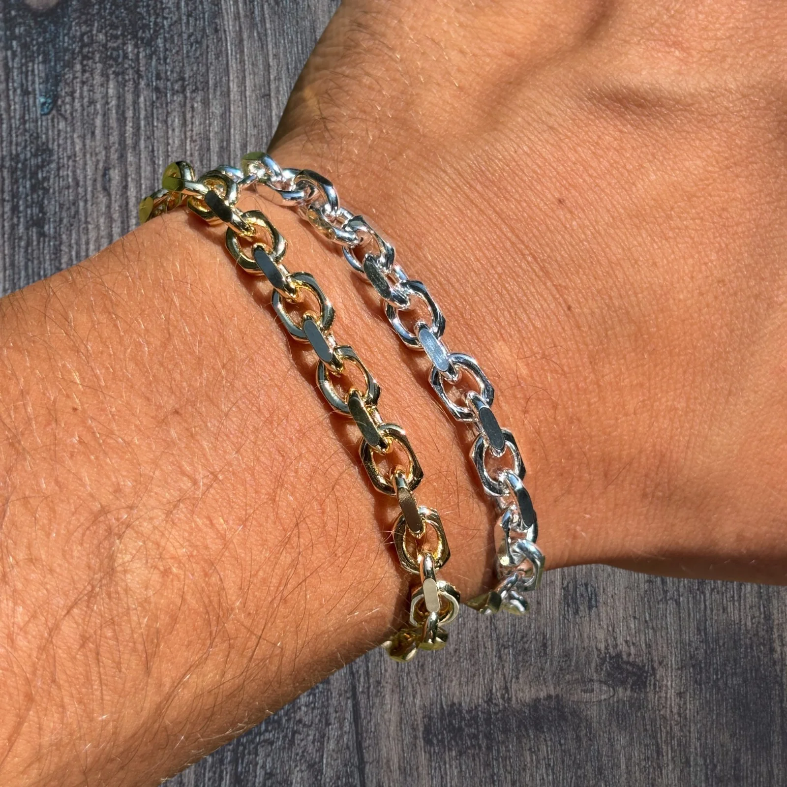925 Sterling Silver 6mm Anchor Cable Bracelet - Image 3