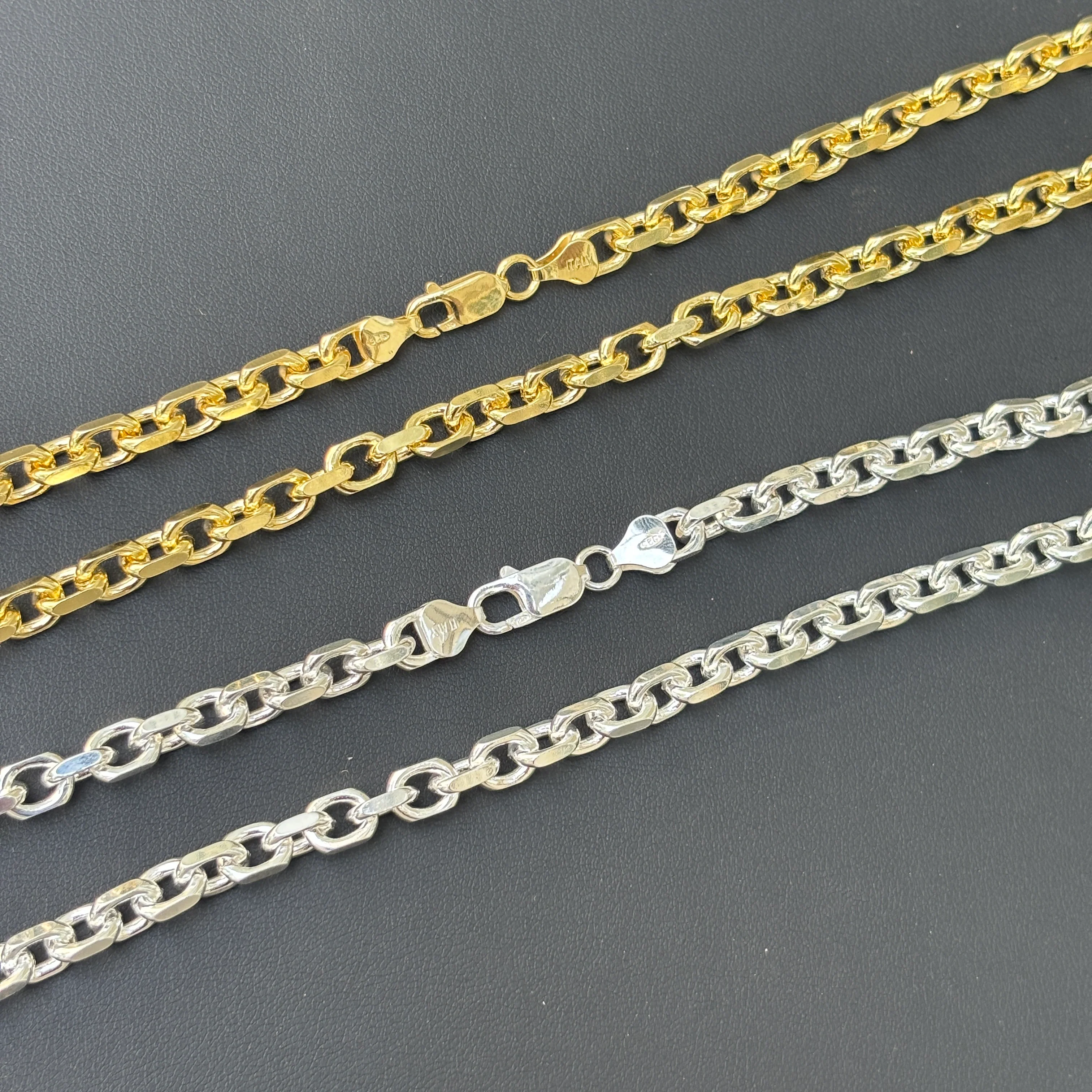 925 Sterling Silver 6mm Anchor Cable Chain Necklace - Image 3