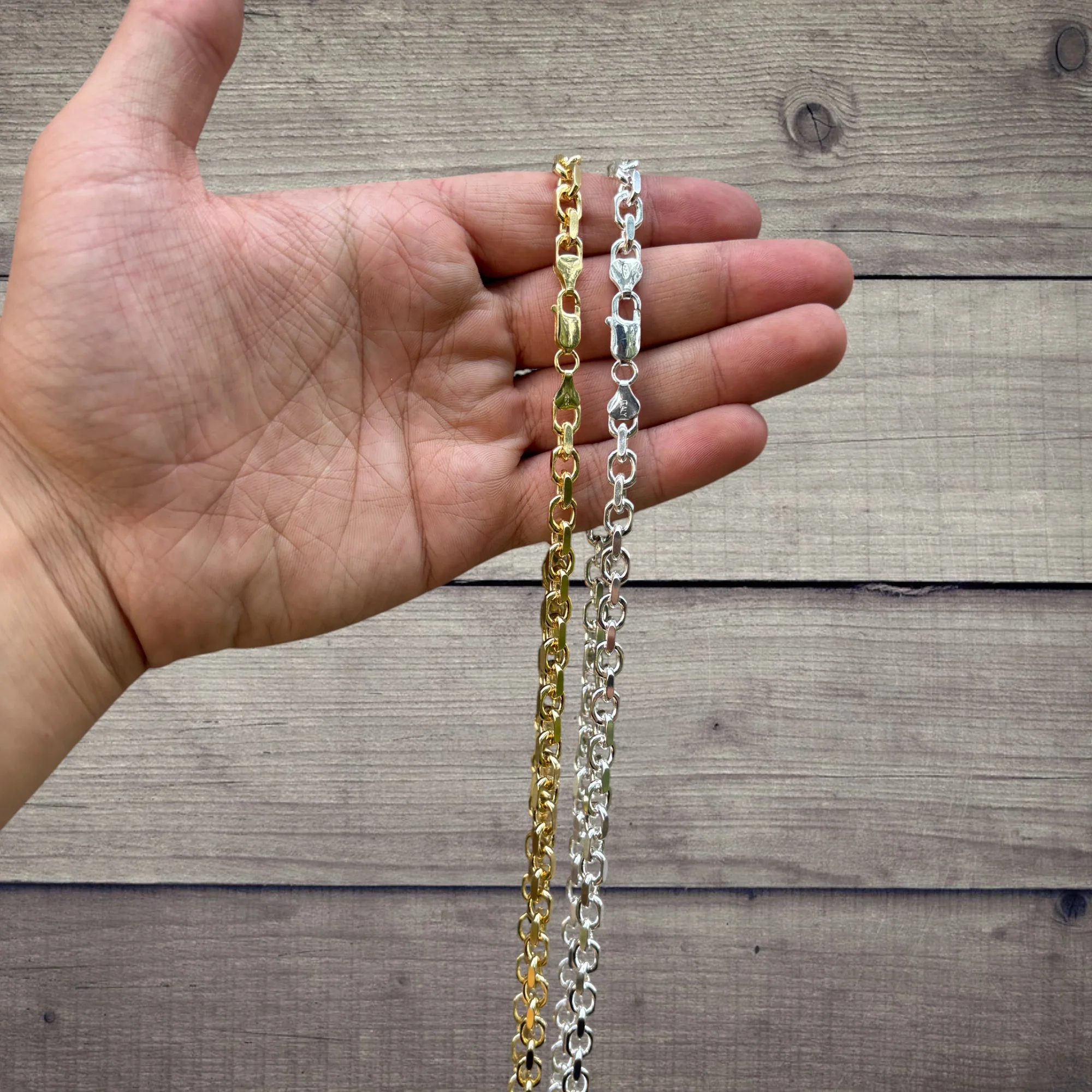 925 Sterling Silver 6mm Anchor Cable Chain Necklace - Image 7