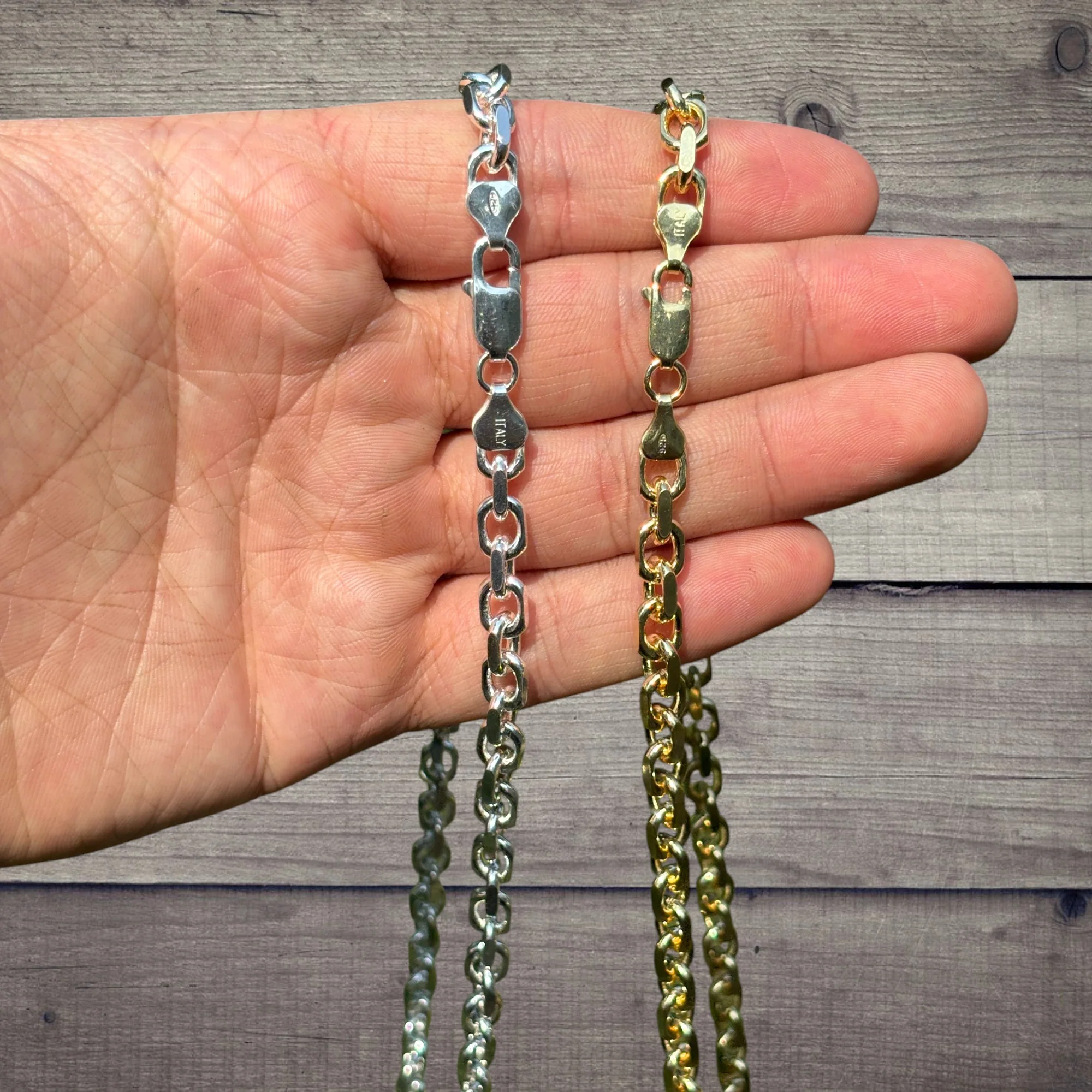 925 Sterling Silver 6mm Anchor Cable Chain Necklace - Image 8