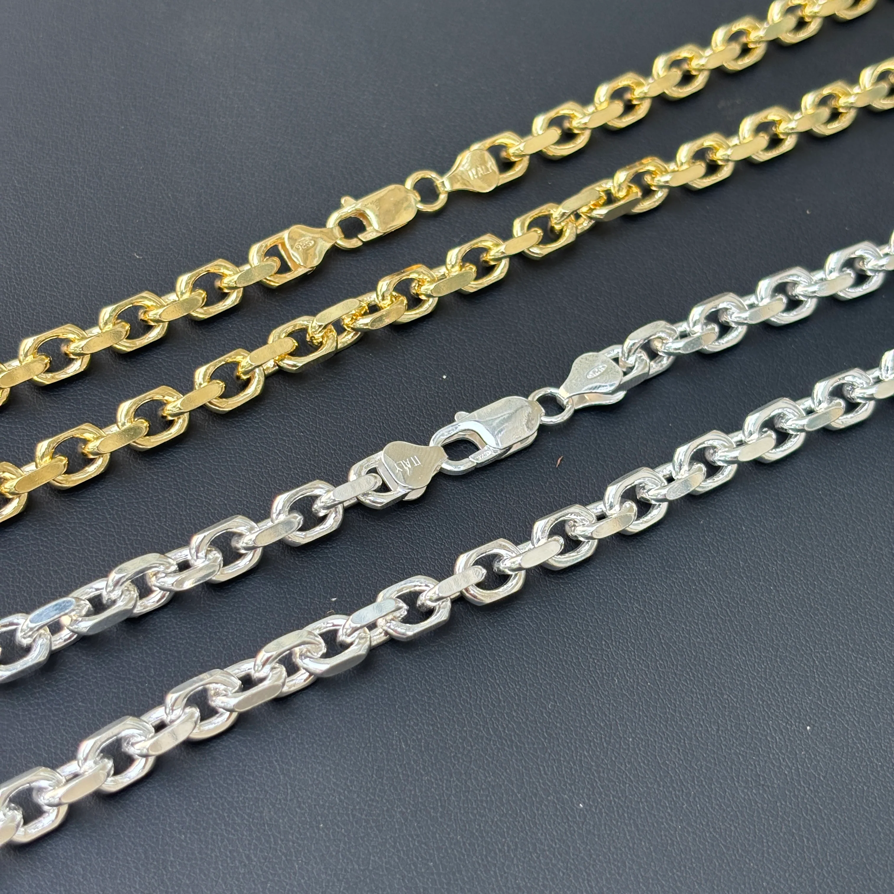 925 Sterling Silver 6mm Anchor Cable Chain Necklace - Image 9