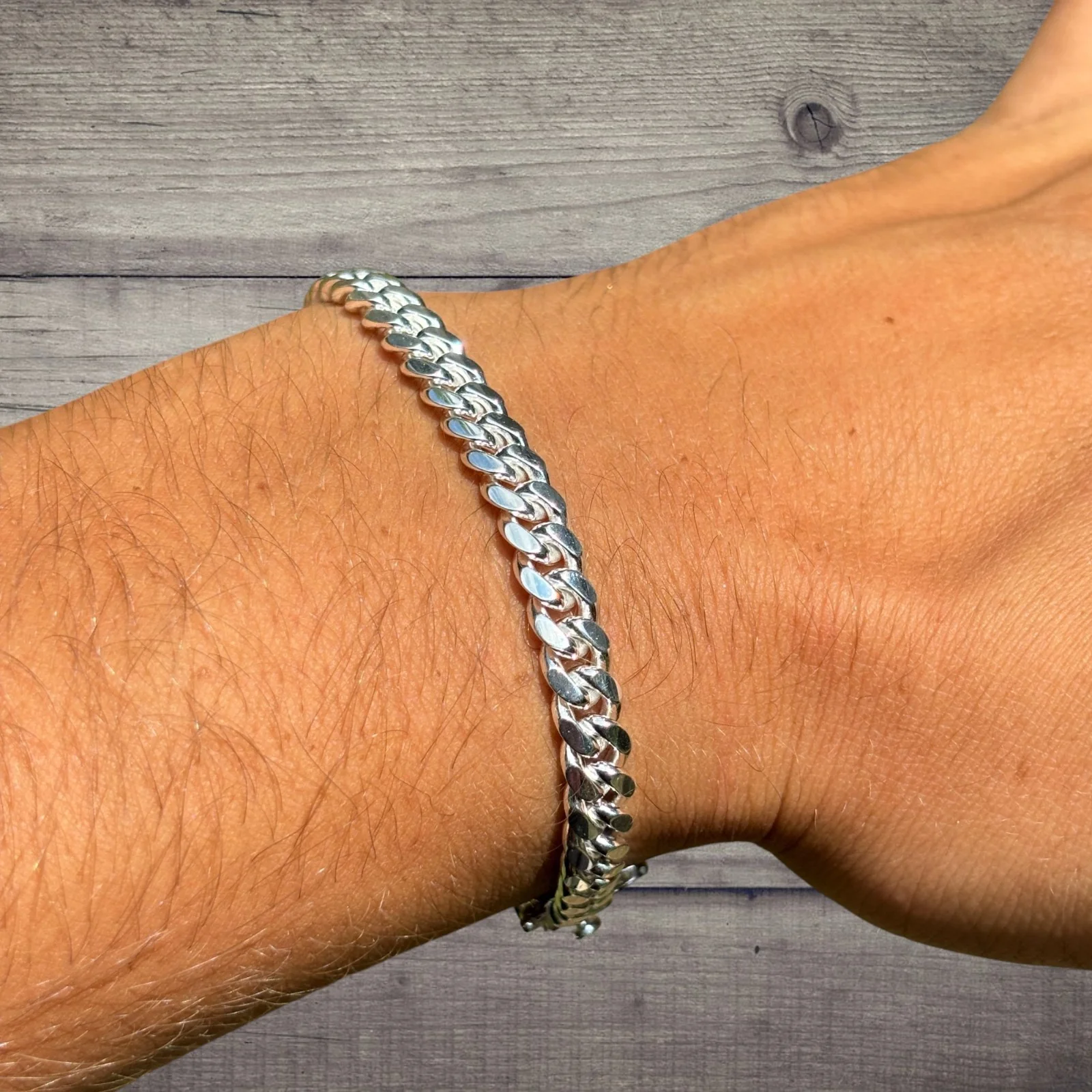 925 Sterling Silver 6mm Miami Cuban W. Box Clasp Bracelet - Image 7