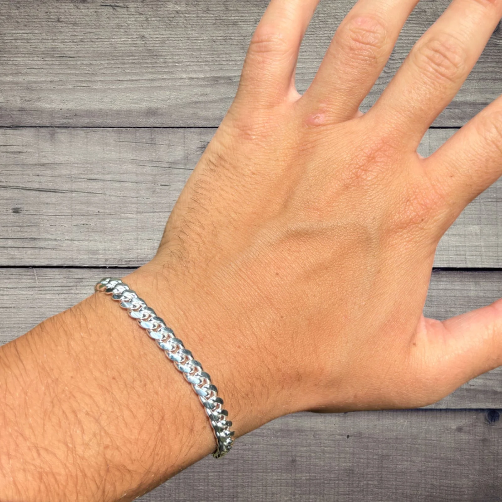 925 Sterling Silver 6mm Miami Cuban W. Box Clasp Bracelet - Image 8