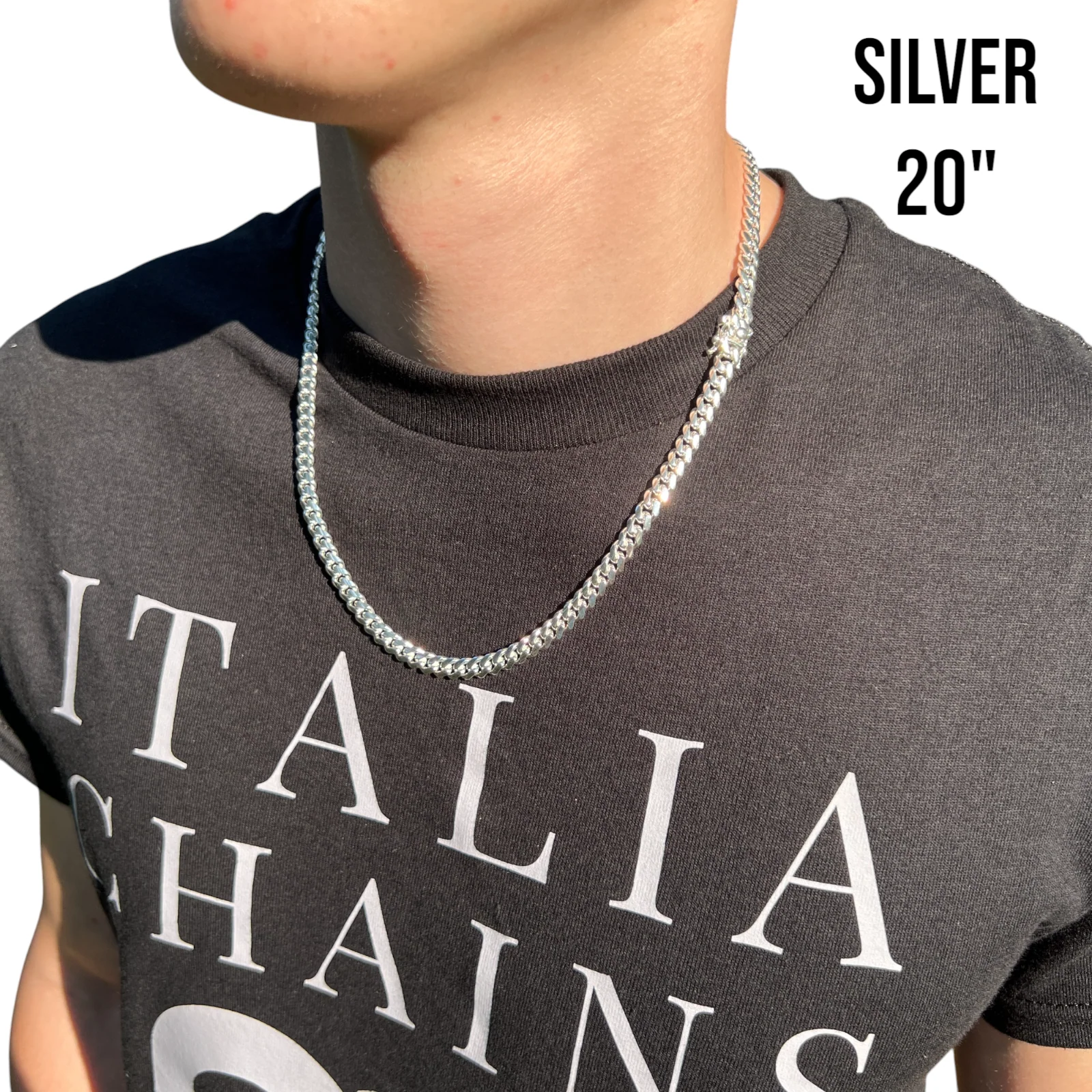 925 Sterling Silver 6mm Miami Cuban W. Box Clasp Chain Necklace - Image 13