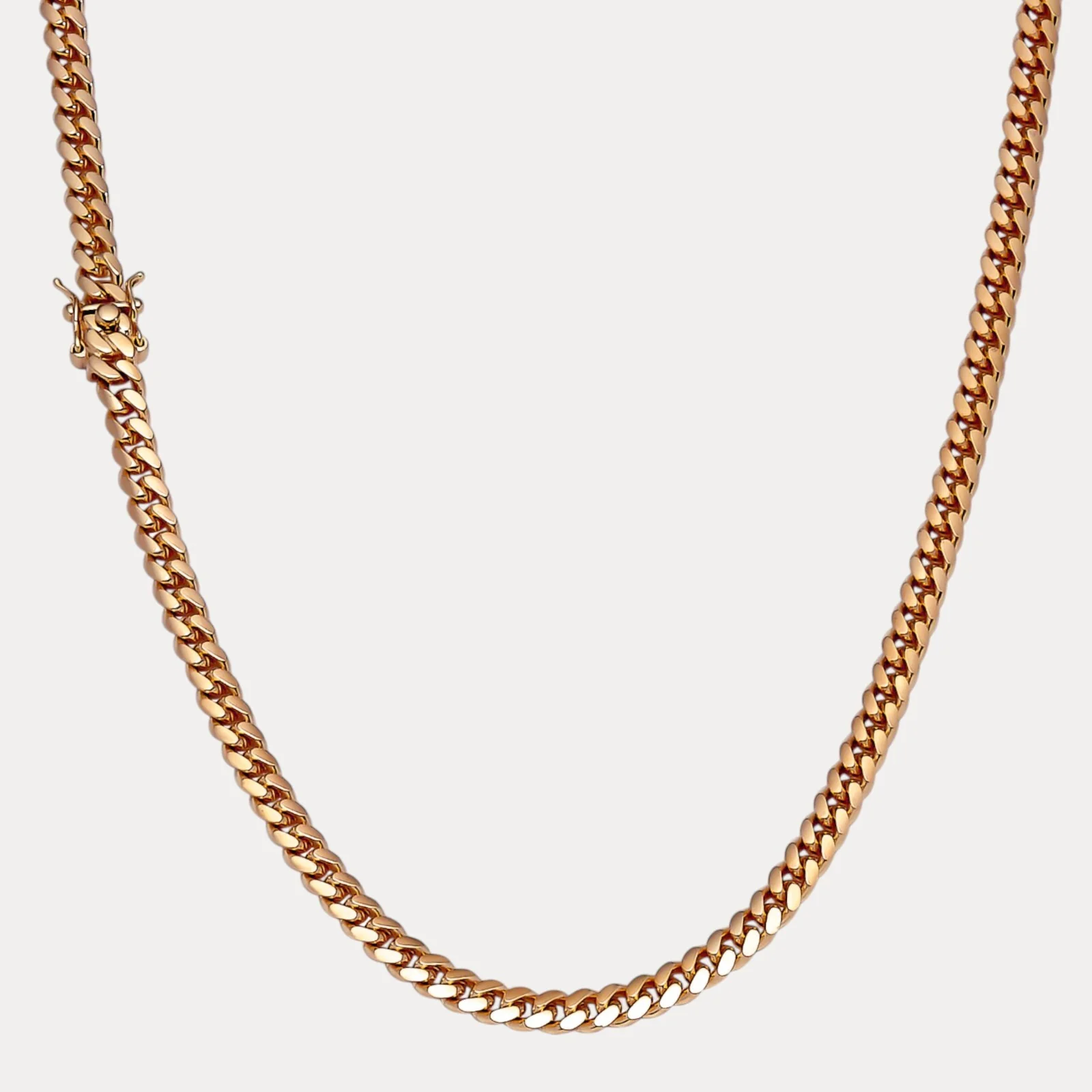 925 Sterling Silver 6mm Miami Cuban W. Box Clasp Chain Necklace - Image 3