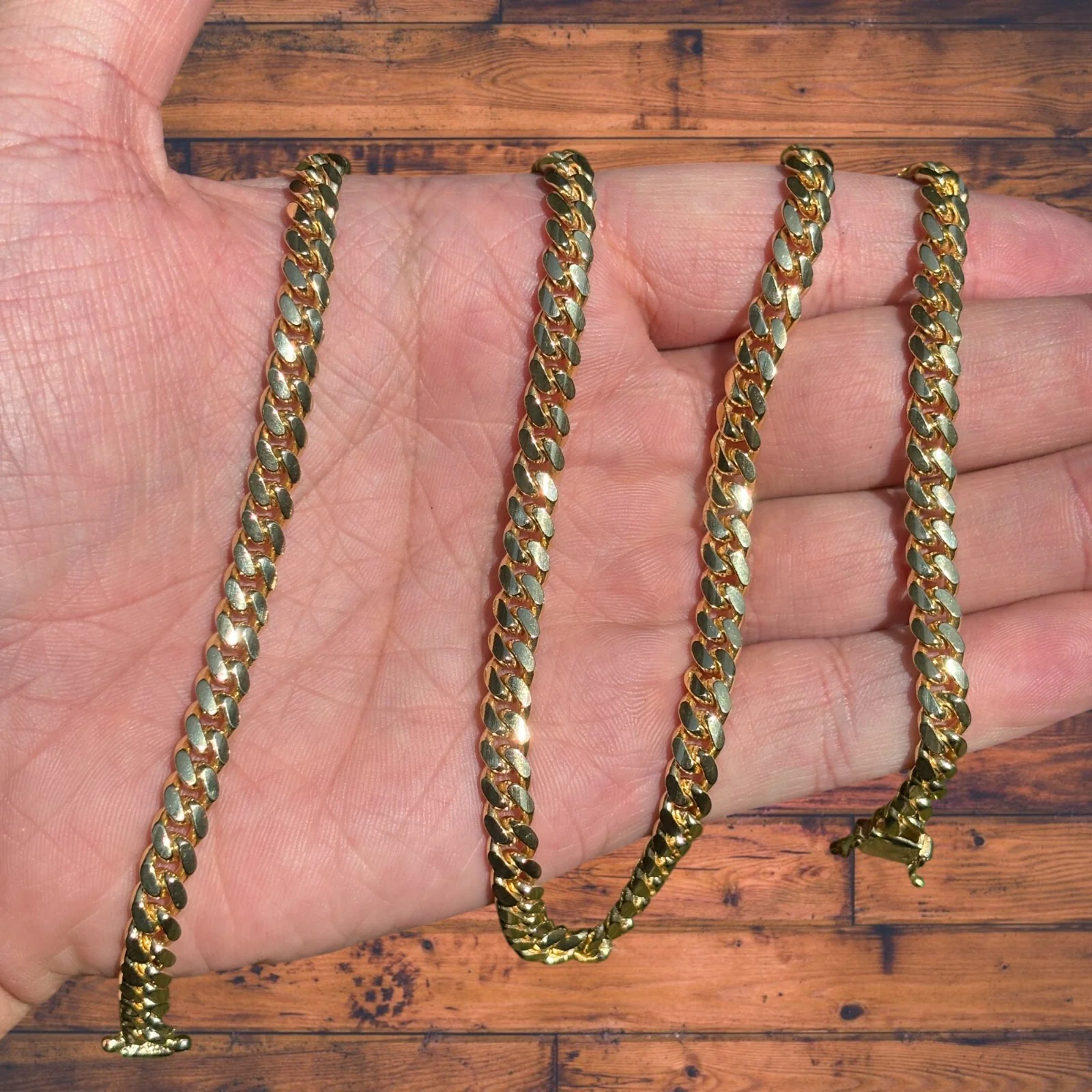925 Sterling Silver 6mm Miami Cuban W. Box Clasp Chain Necklace - Image 7