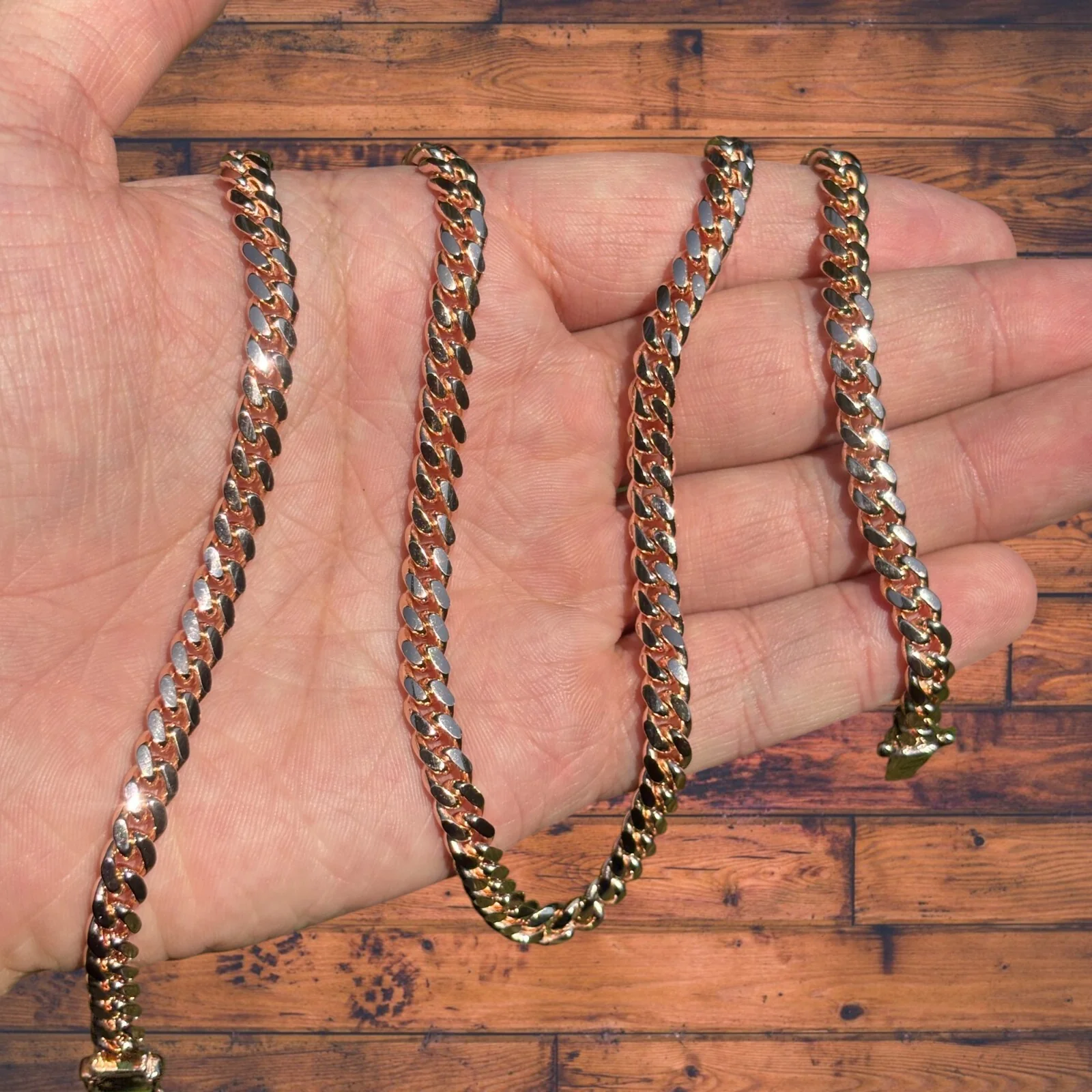 925 Sterling Silver 6mm Miami Cuban W. Box Clasp Chain Necklace - Image 8