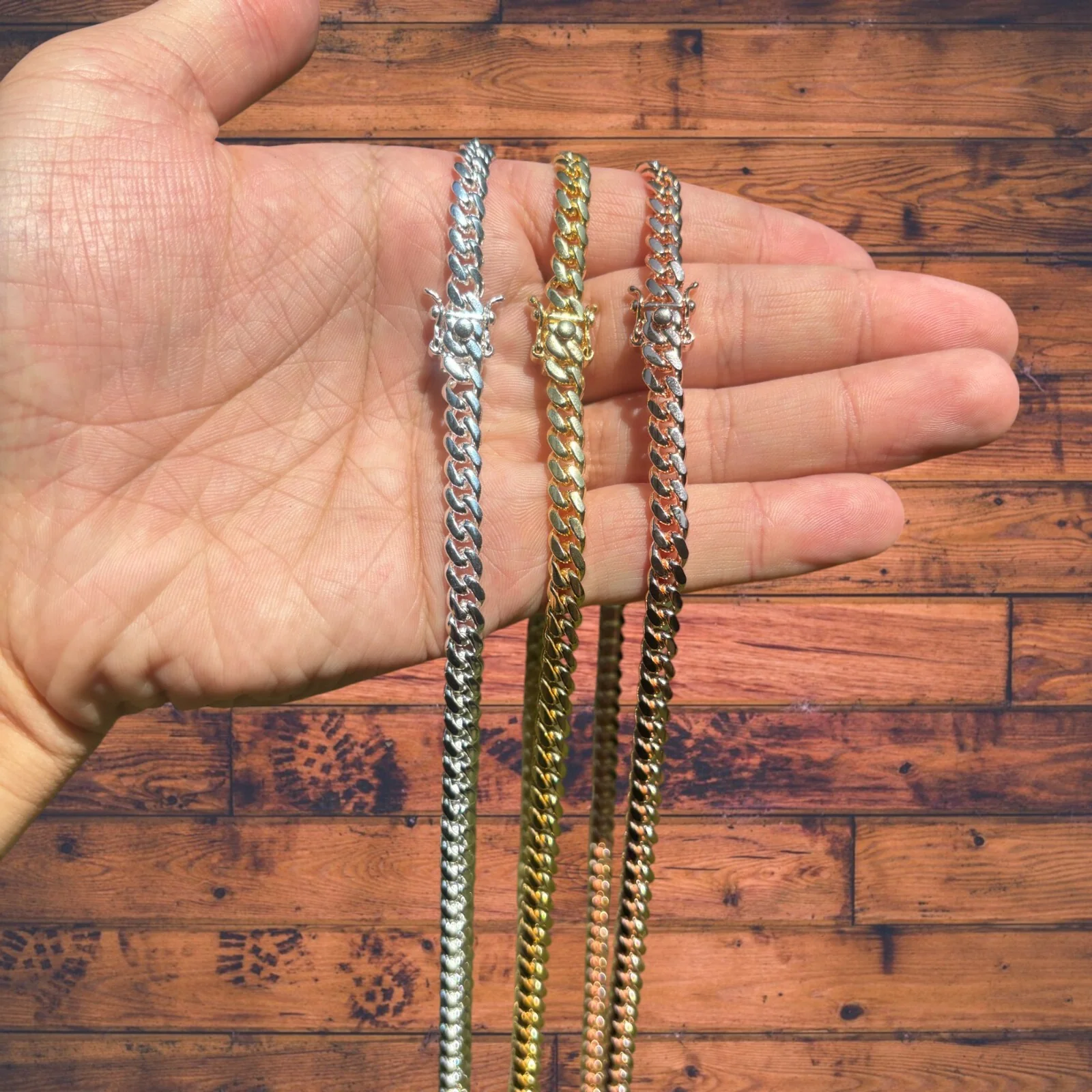 925 Sterling Silver 6mm Miami Cuban W. Box Clasp Chain Necklace - Image 9