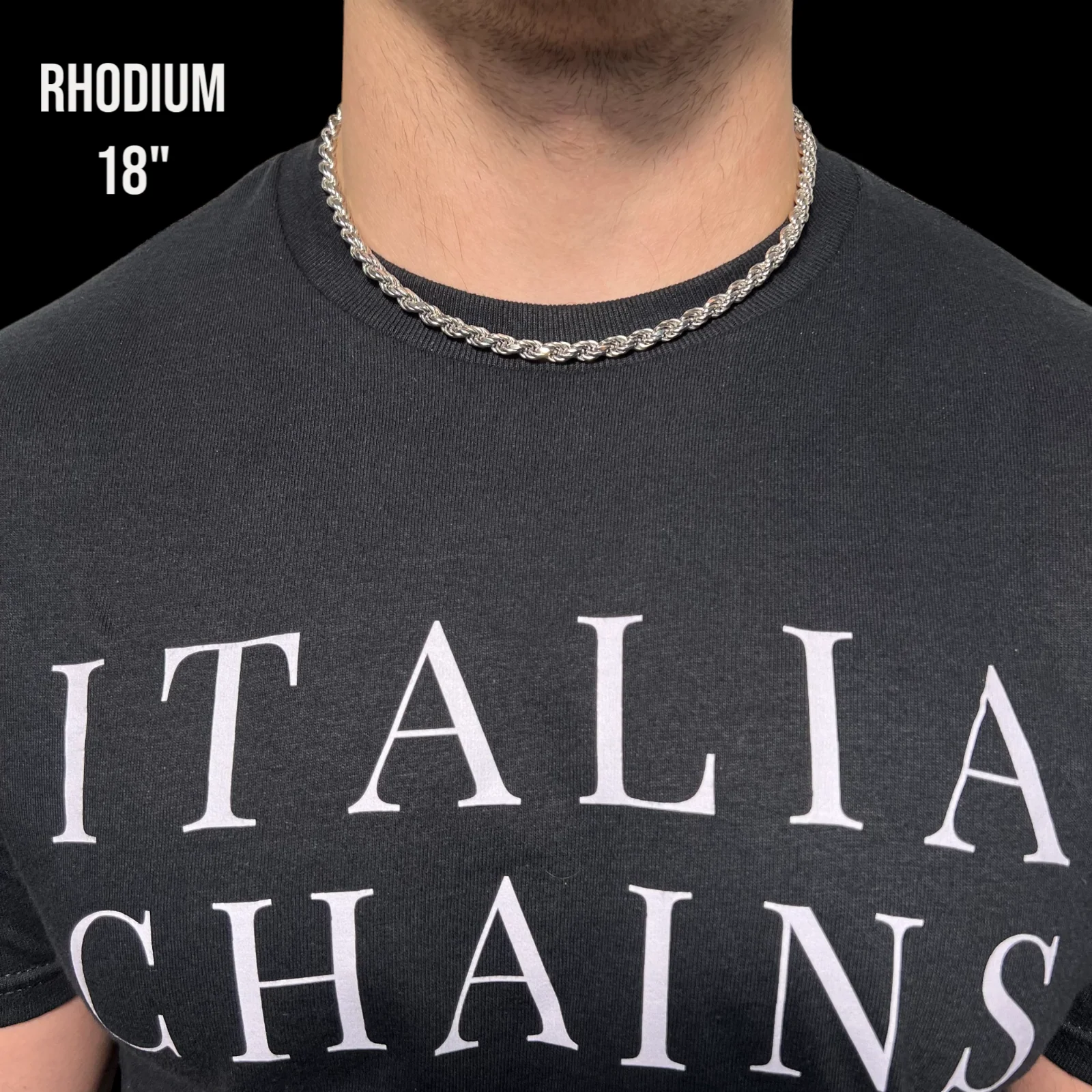 925 Sterling Silver 6mm Diamond Cut Rope Chain Necklace - Image 10