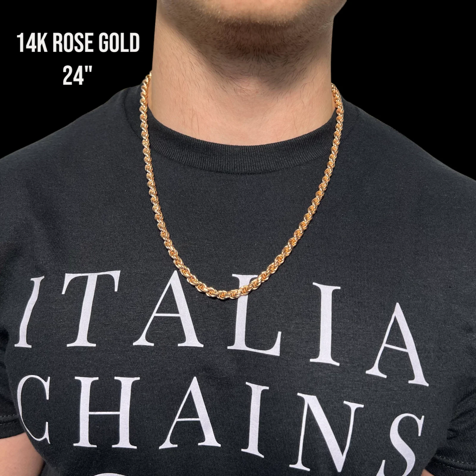 925 Sterling Silver 6mm Diamond Cut Rope Chain Necklace - Image 9