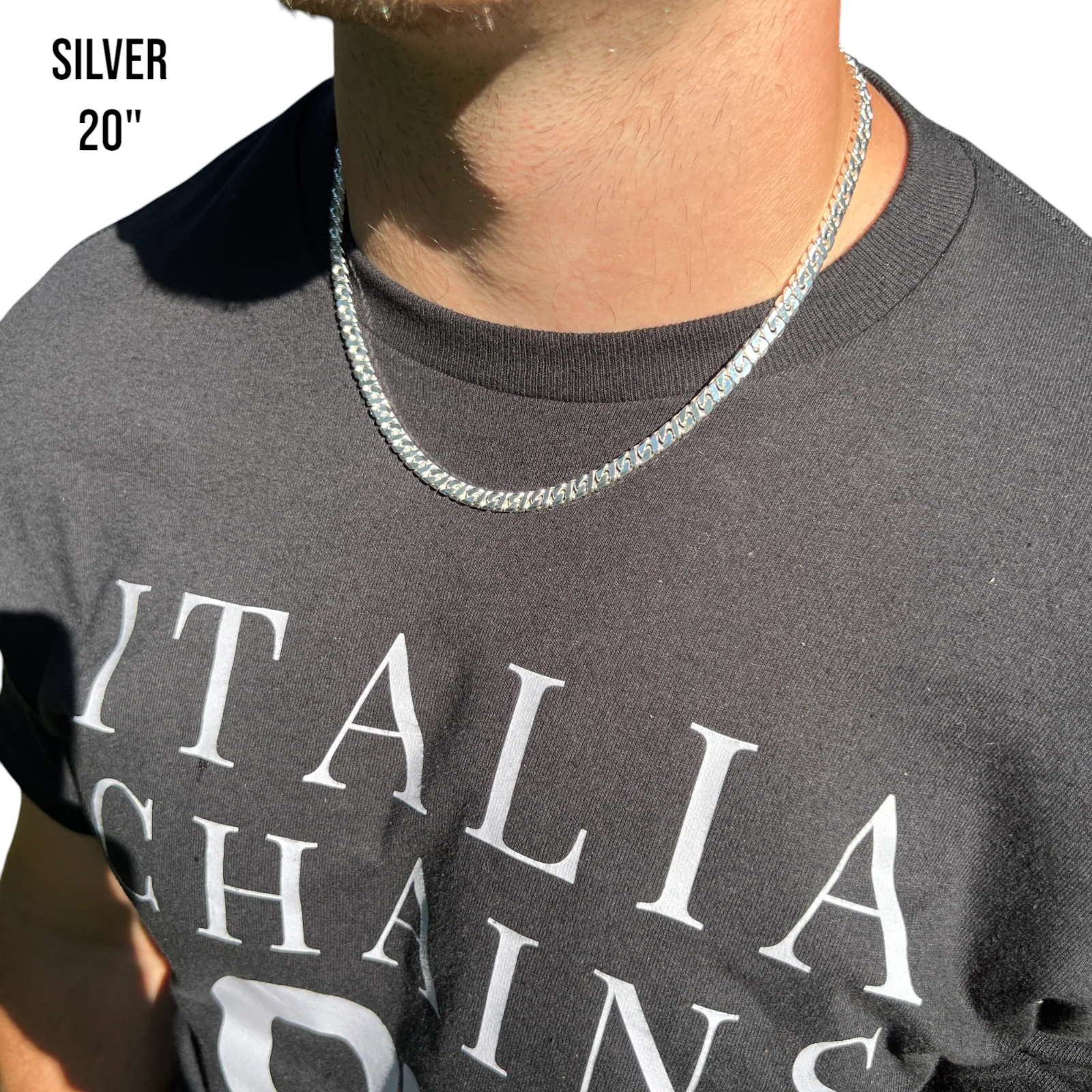 925 Sterling Silver 6mm Dollar Chain Necklace - Image 10