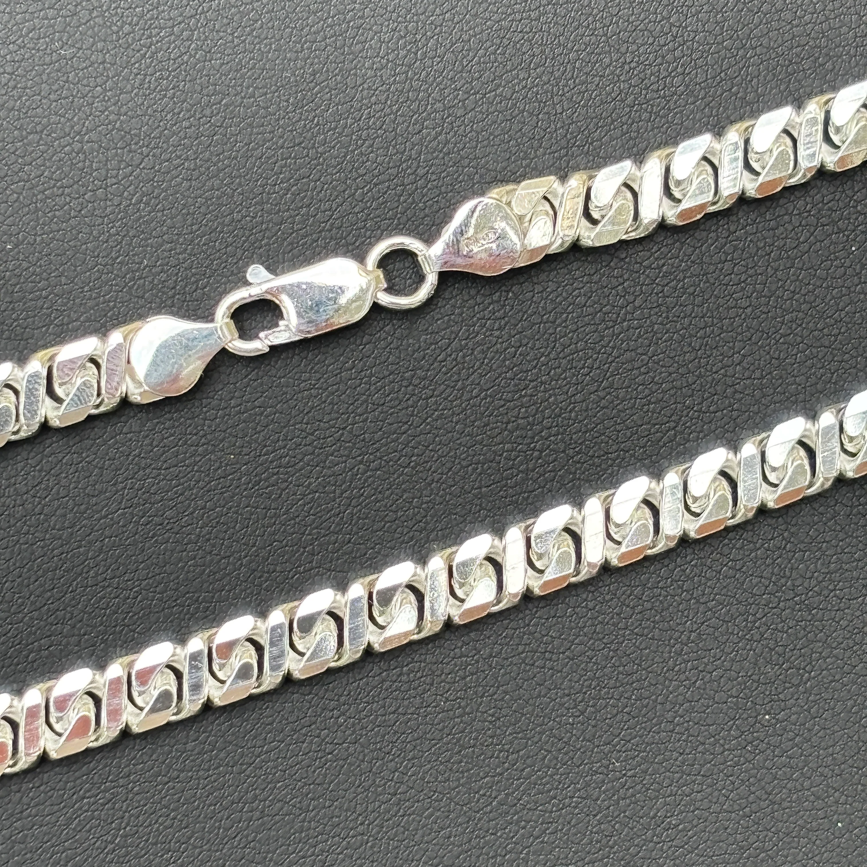 925 Sterling Silver 6mm Dollar Chain Necklace - Image 5