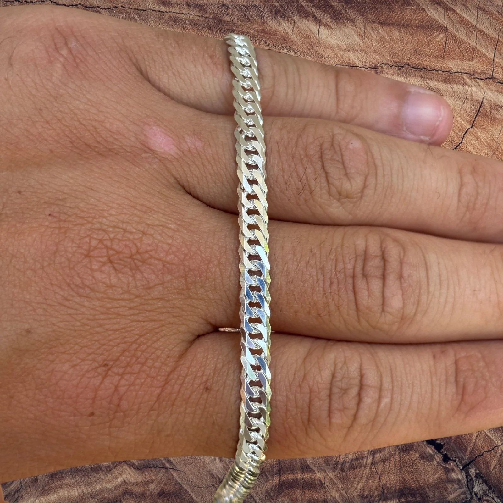 925 Sterling Silver 6mm Double Curb Chain Necklace - Image 2