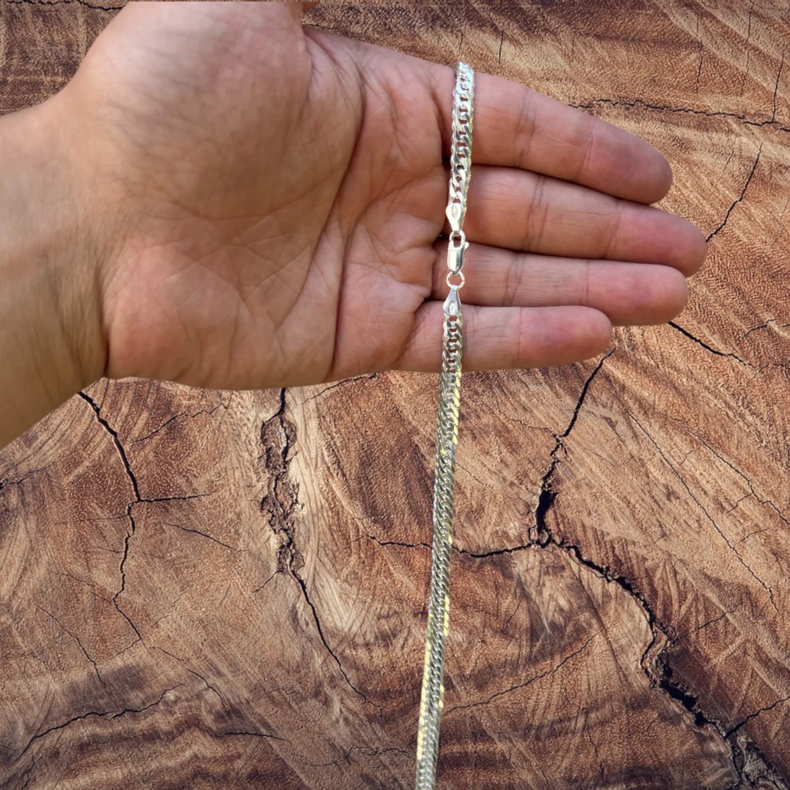 925 Sterling Silver 6mm Double Curb Chain Necklace - Image 6