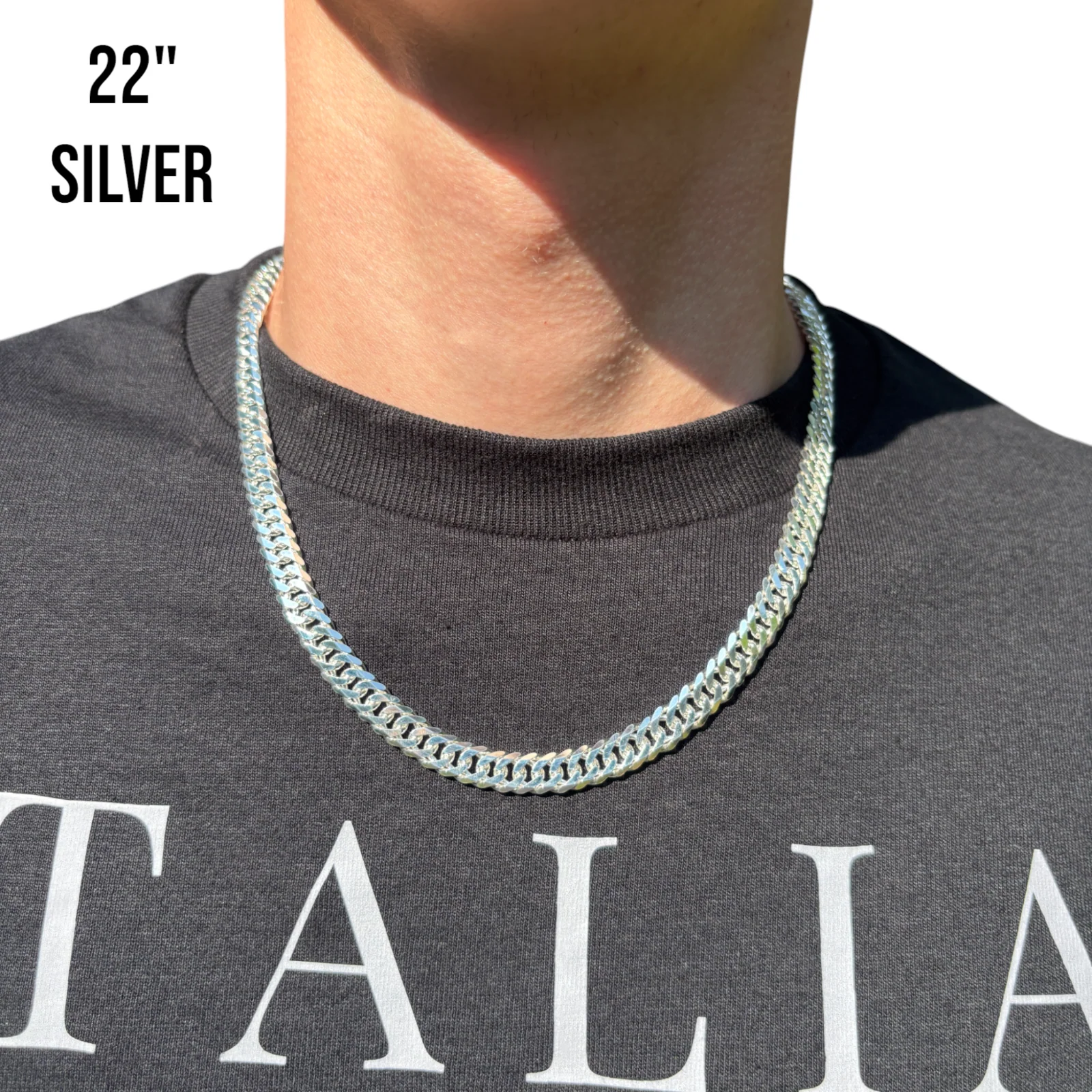 925 Sterling Silver 6mm Double Curb Chain Necklace - Image 9