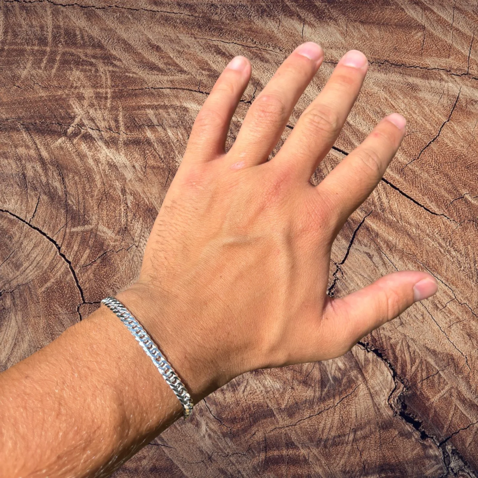 925 Sterling Silver 6mm Double Curb Bracelet - Image 10