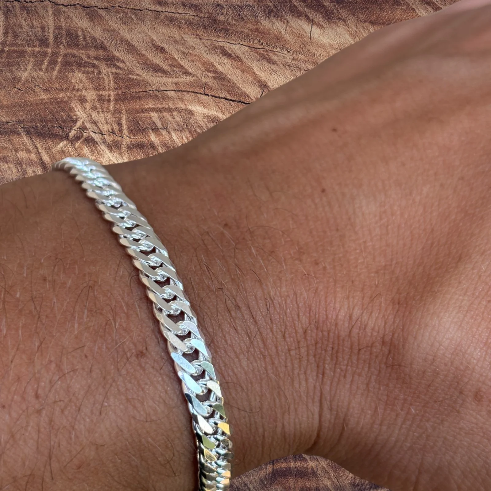 925 Sterling Silver 6mm Double Curb Bracelet - Image 13
