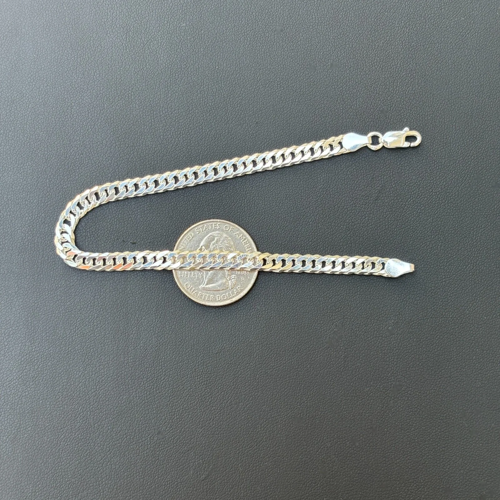 925 Sterling Silver 6mm Double Curb Bracelet - Image 17