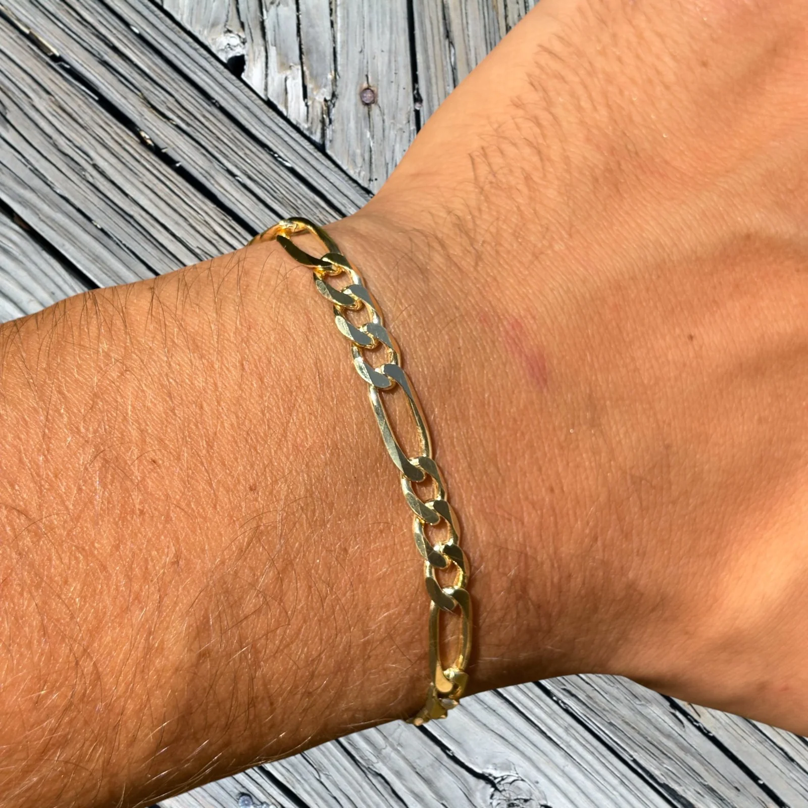 925 Sterling Silver 6mm Figaro Bracelet - Image 16