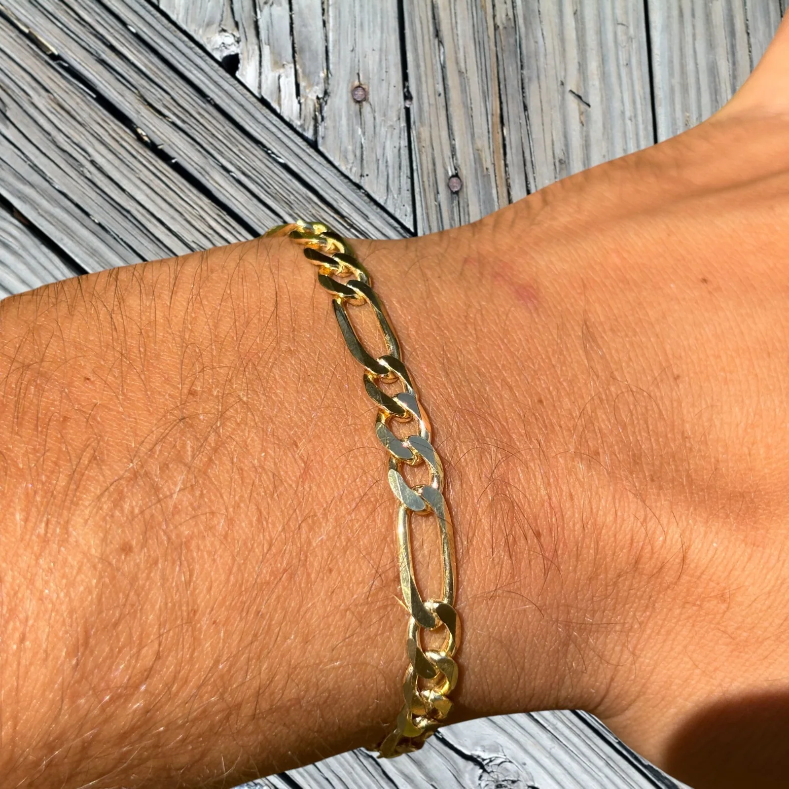925 Sterling Silver 6mm Figaro Bracelet - Image 18