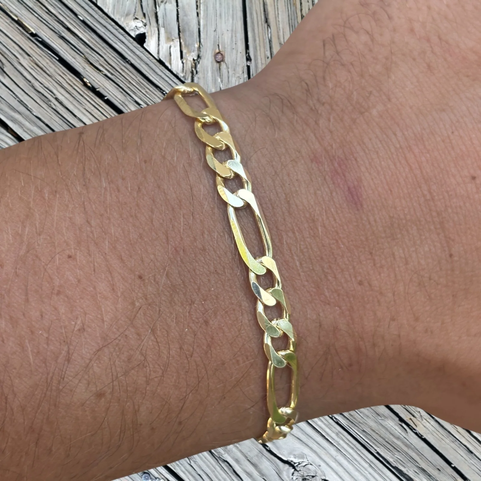 925 Sterling Silver 6mm Figaro Bracelet - Image 21