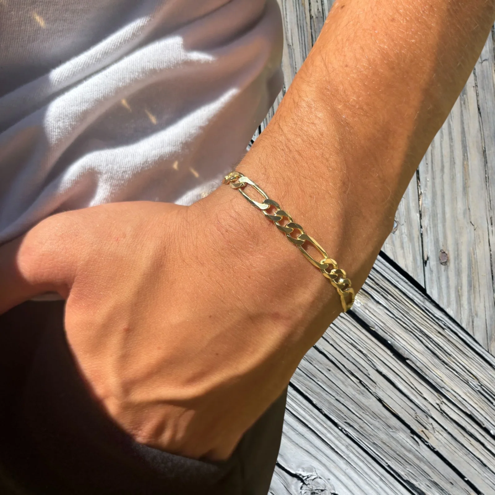 925 Sterling Silver 6mm Figaro Bracelet - Image 22