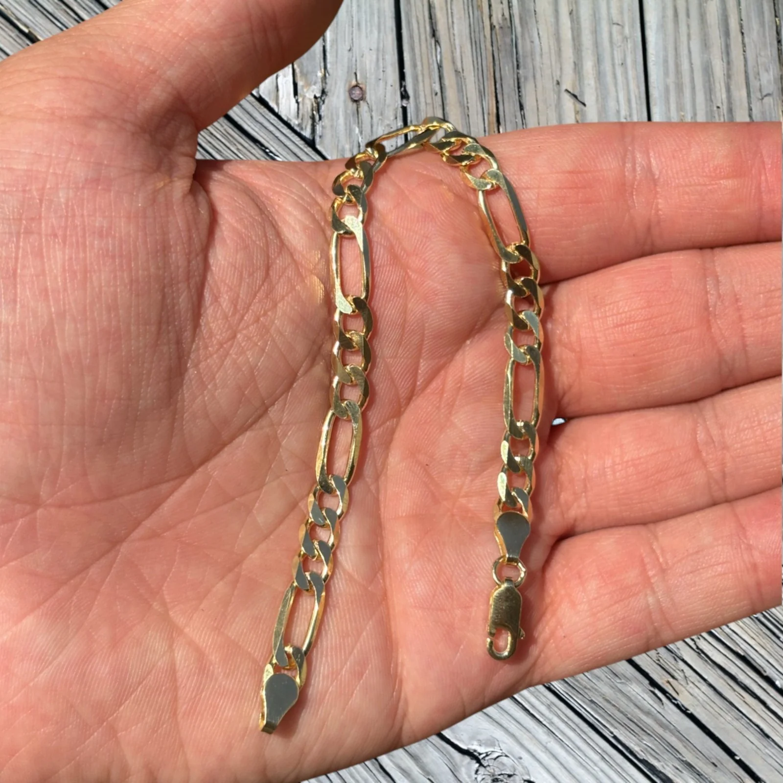 925 Sterling Silver 6mm Figaro Bracelet - Image 24
