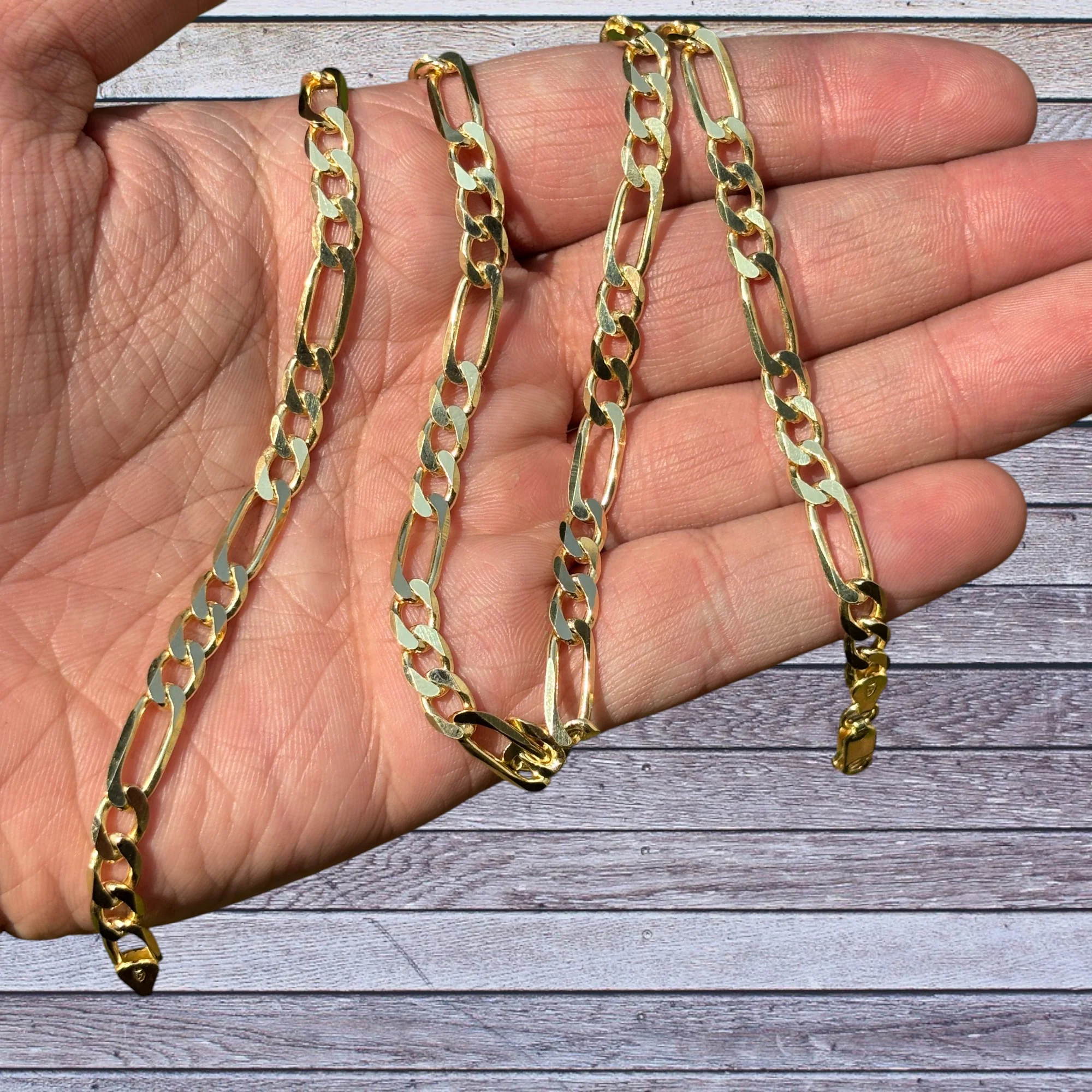 925 Sterling Silver 6mm Figaro Chain Necklace - Image 5