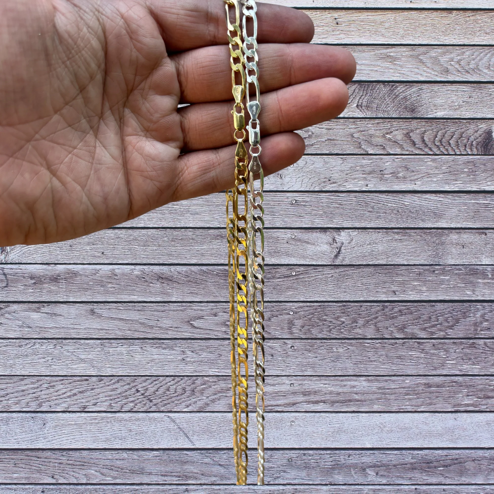 925 Sterling Silver 6mm Figaro Chain Necklace - Image 6