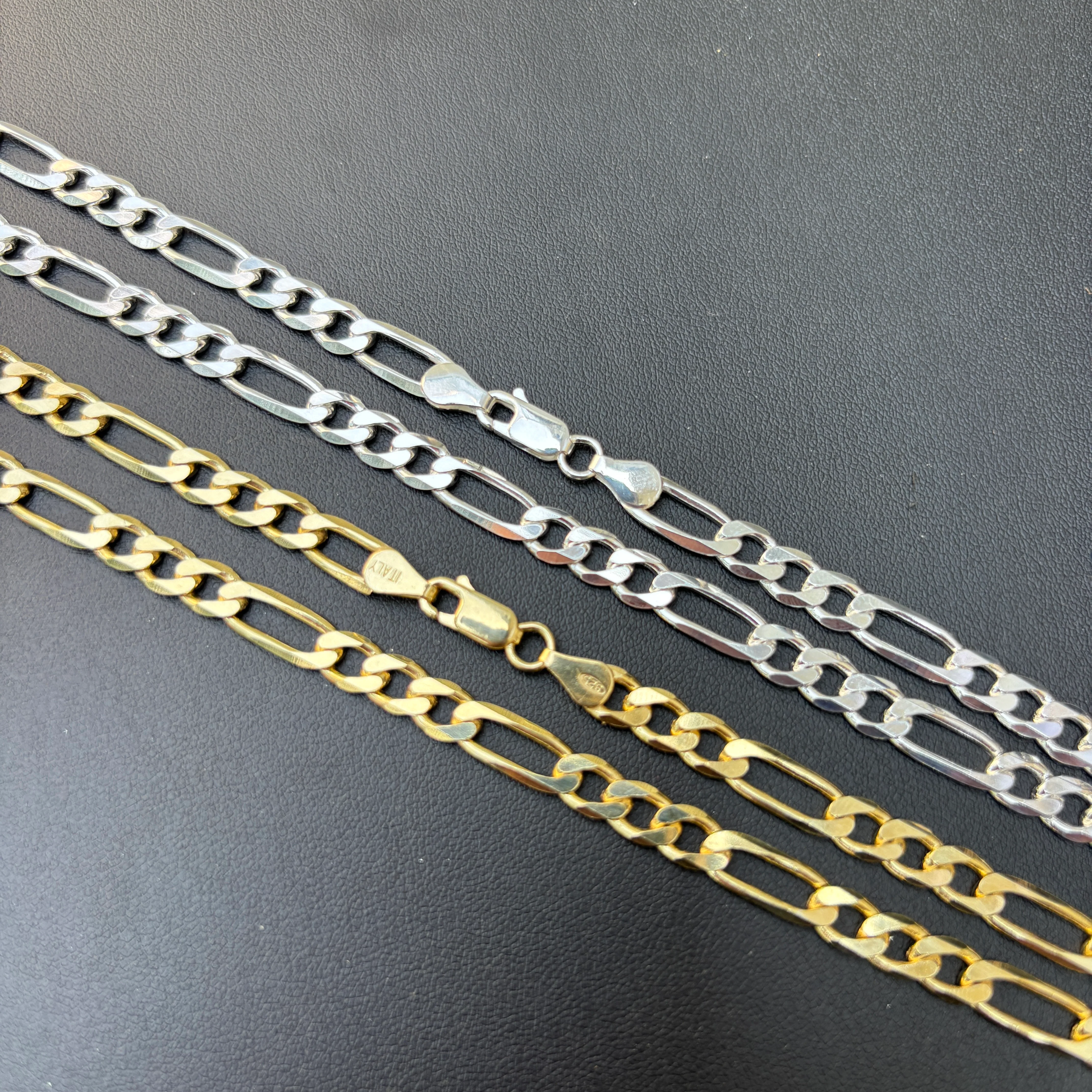 925 Sterling Silver 6mm Figaro Chain Necklace - Image 8