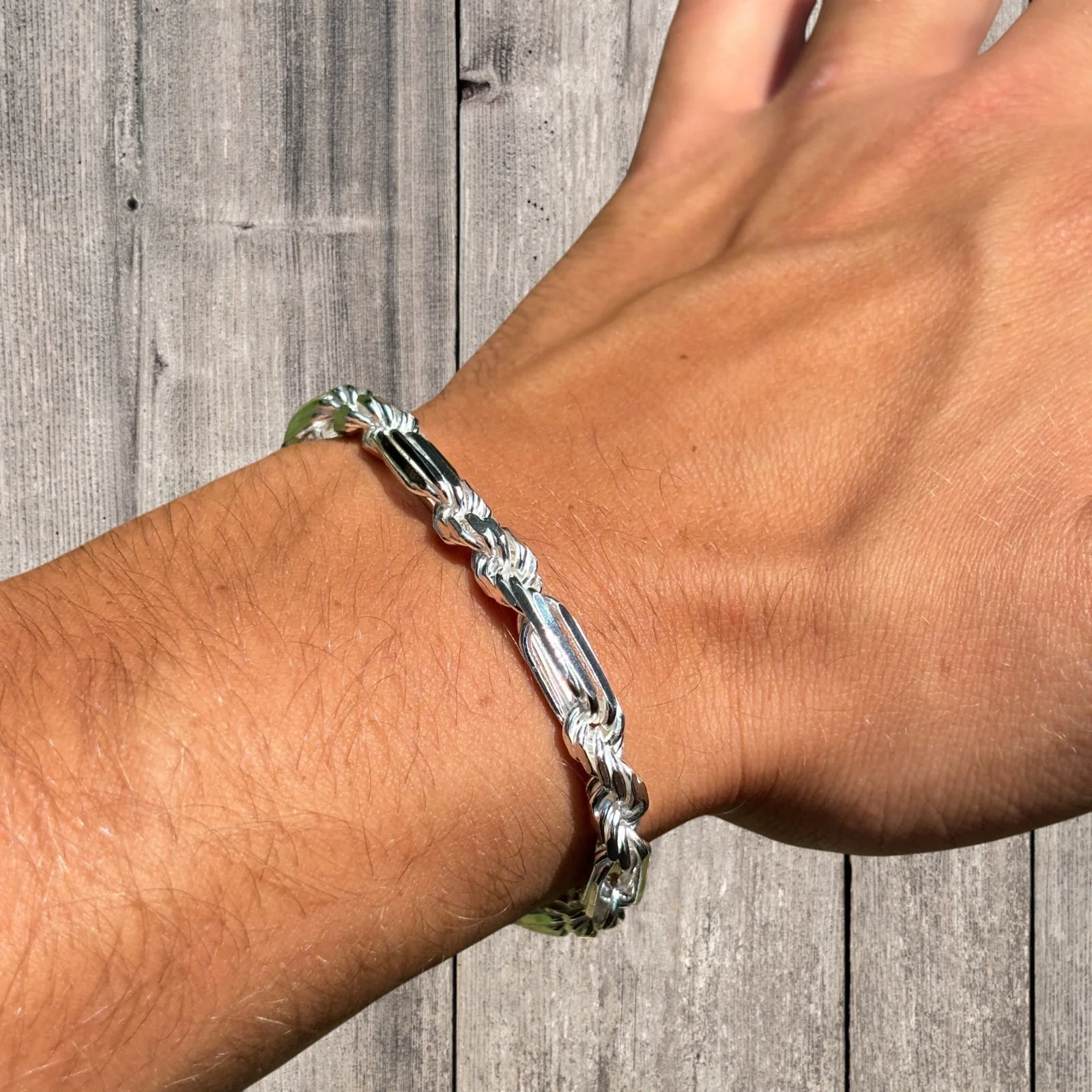 925 Sterling Silver 6mm Figarope Milano Bracelet - Image 12