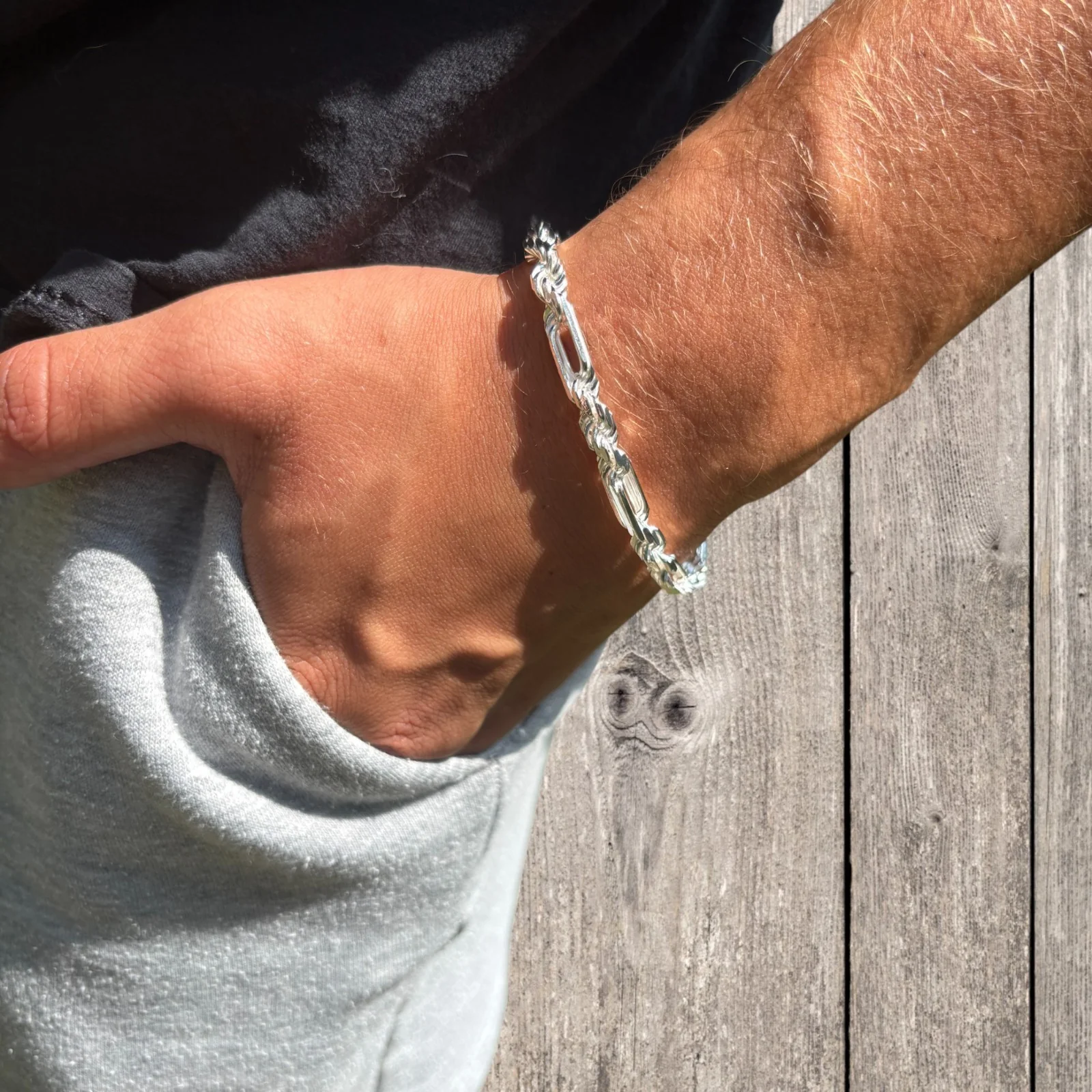 925 Sterling Silver 6mm Figarope Milano Bracelet - Image 14