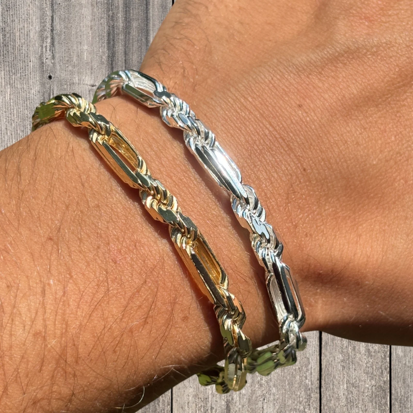 925 Sterling Silver 6mm Figarope Milano Bracelet - Image 3