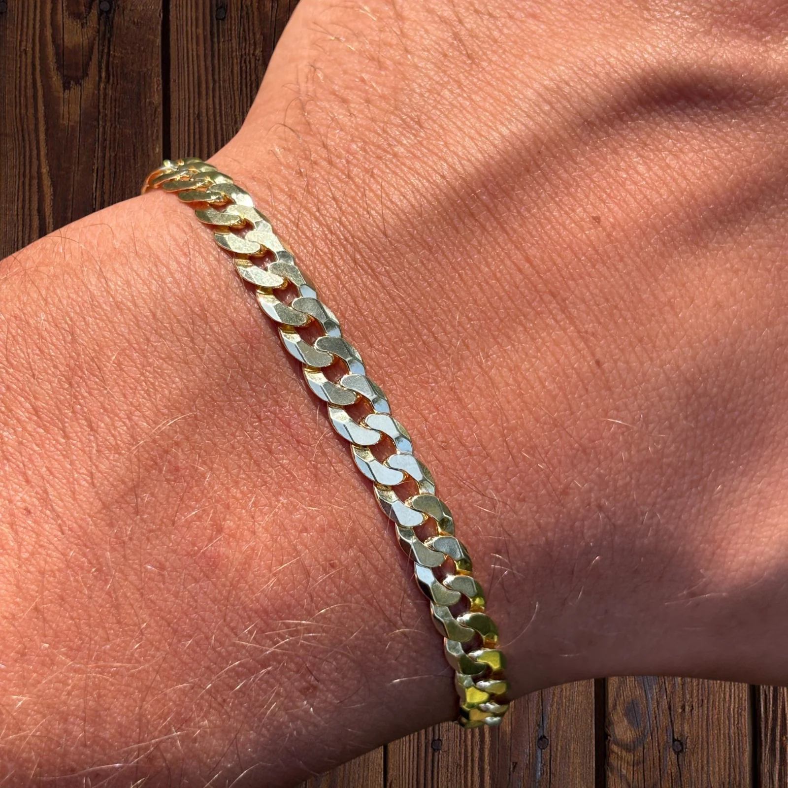 925 Sterling Silver 6mm Flat Curb Bracelet - Image 12