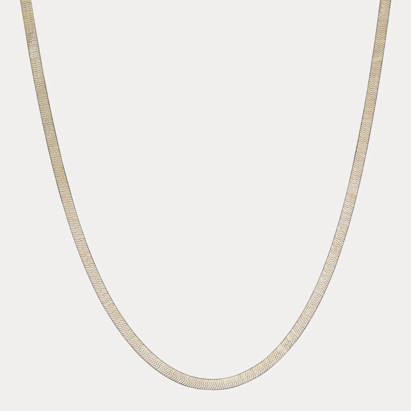 925 Sterling Silver 6mm Herringbone Chain Necklace - Image 2