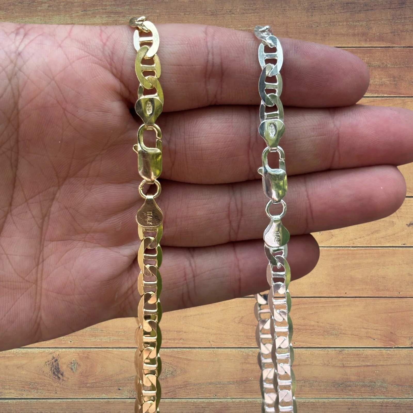 925 Sterling Silver 6mm Mariner Chain Necklace - Image 4