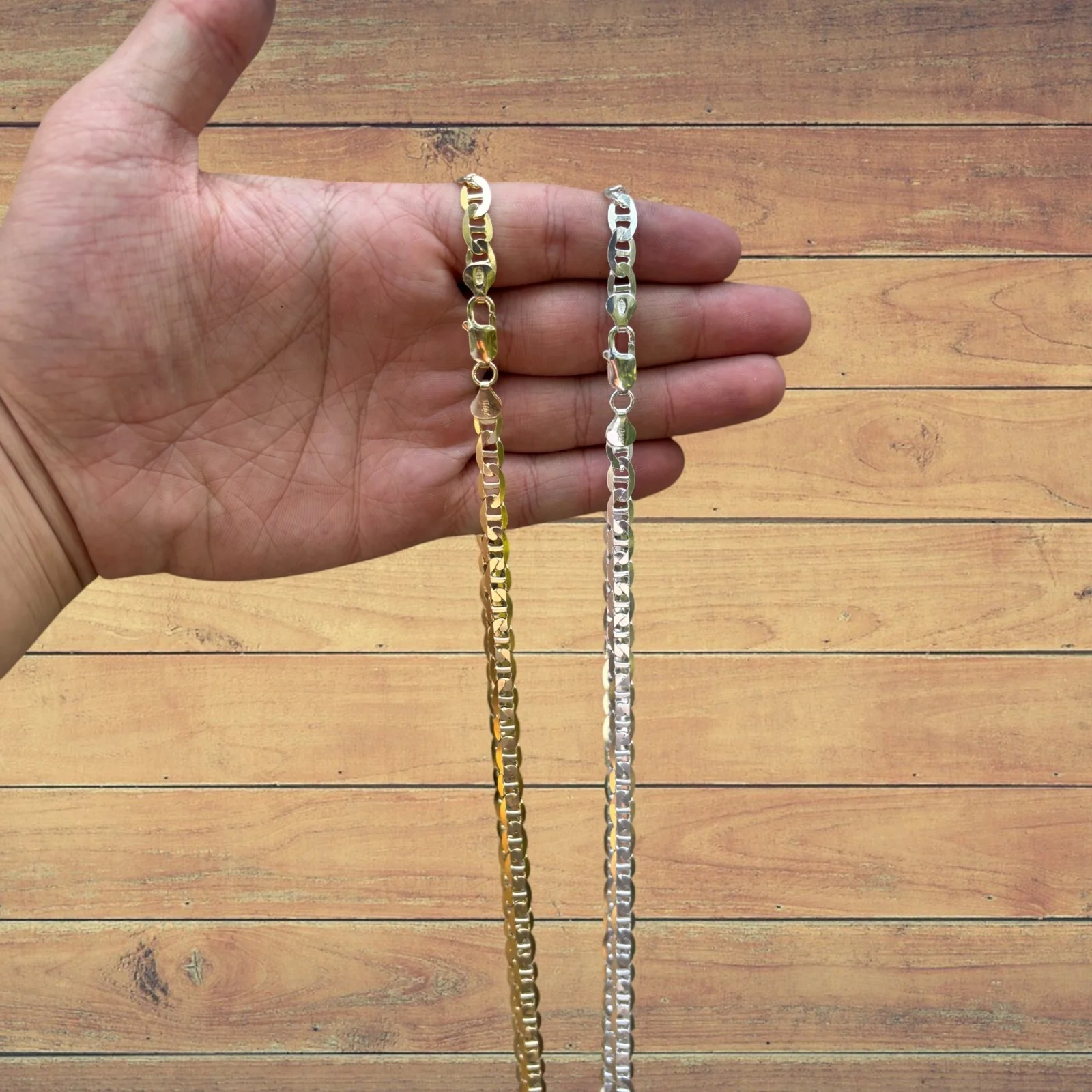925 Sterling Silver 6mm Mariner Chain Necklace - Image 7