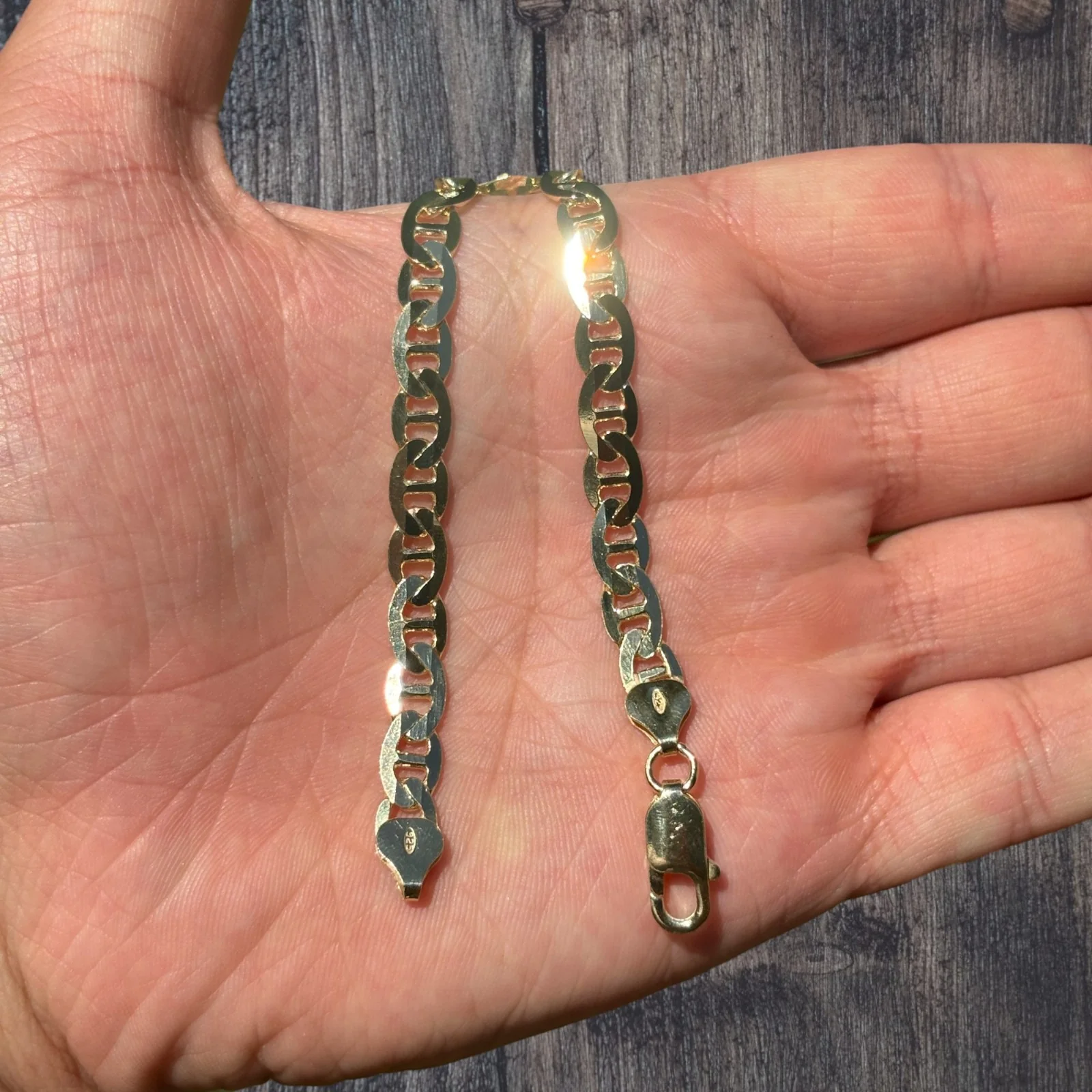 925 Sterling Silver 6mm Mariner Bracelet - Image 5