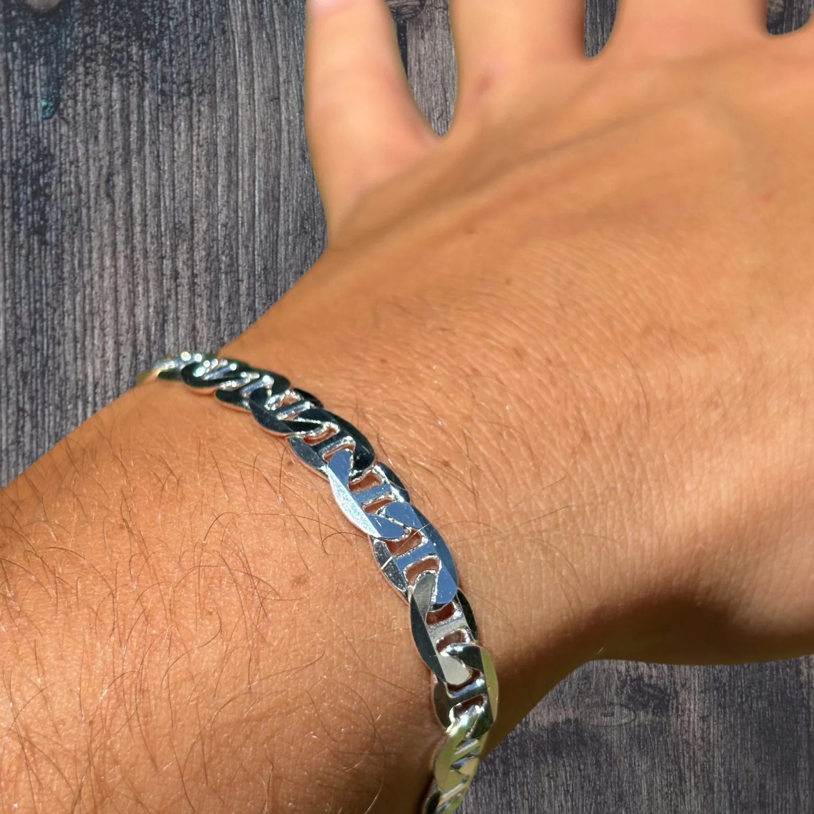 925 Sterling Silver 6mm Mariner Bracelet - Image 7