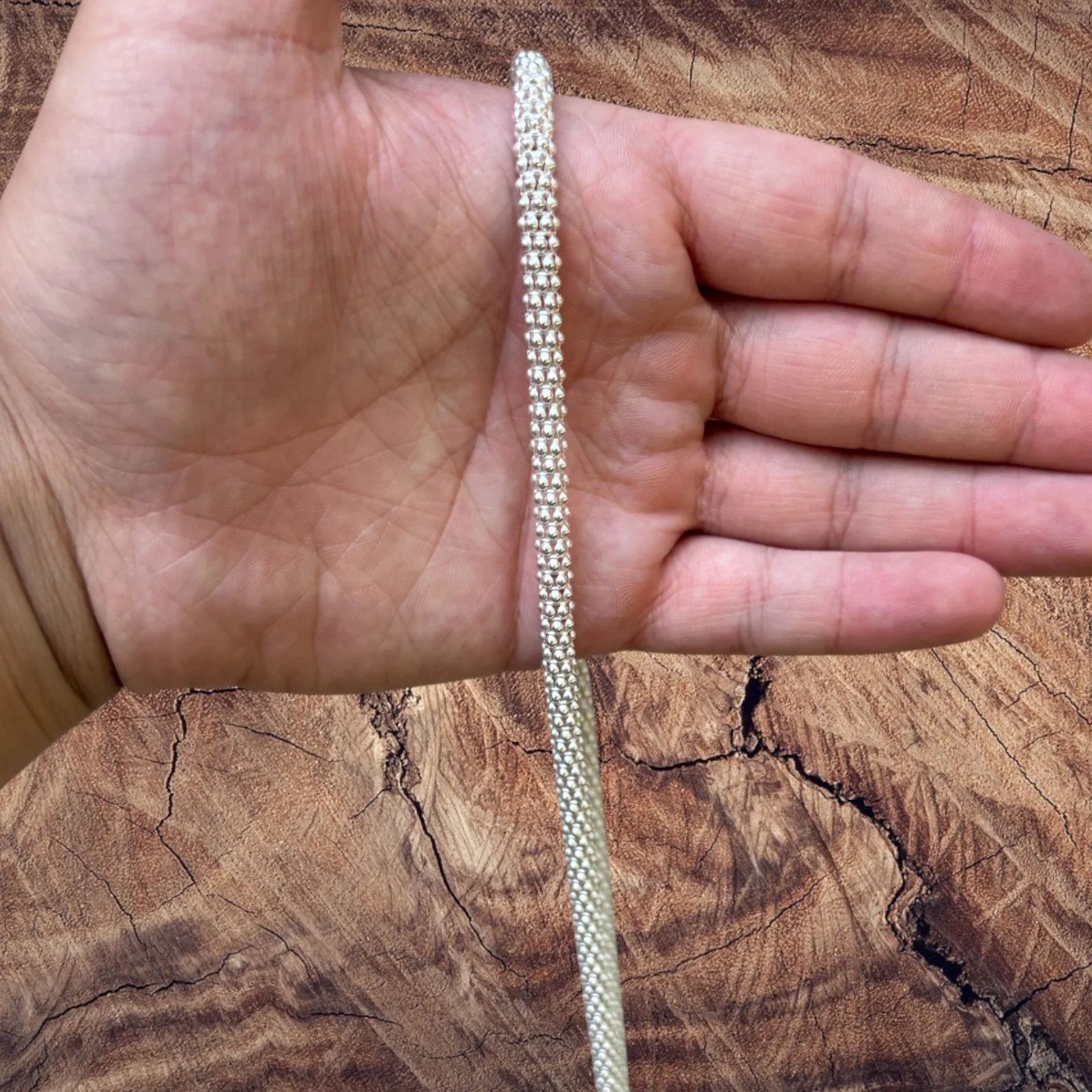 925 Sterling Silver 6mm Popcorn Ice Link Chain Necklace - Image 11